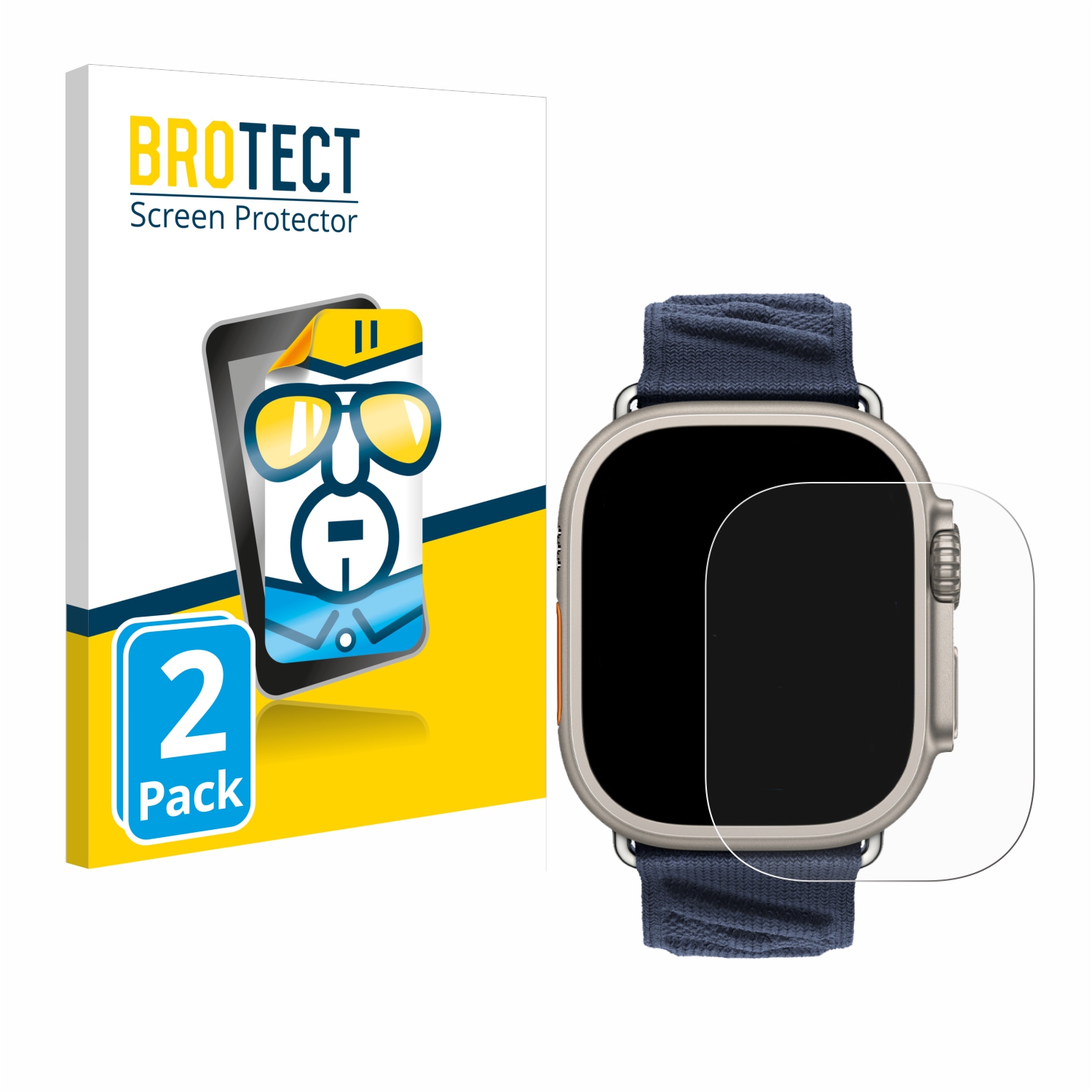 2x BROTECT Displayschutz-Folie pro Apple Watch Hermčs Ultra 2