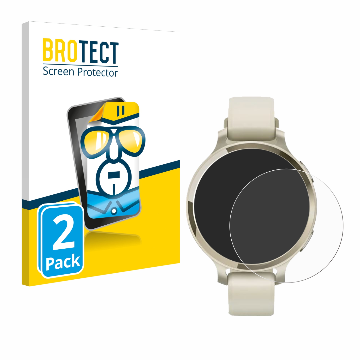 2x BROTECT Displayschutz-Folie pro Garmin Lily 2 Active