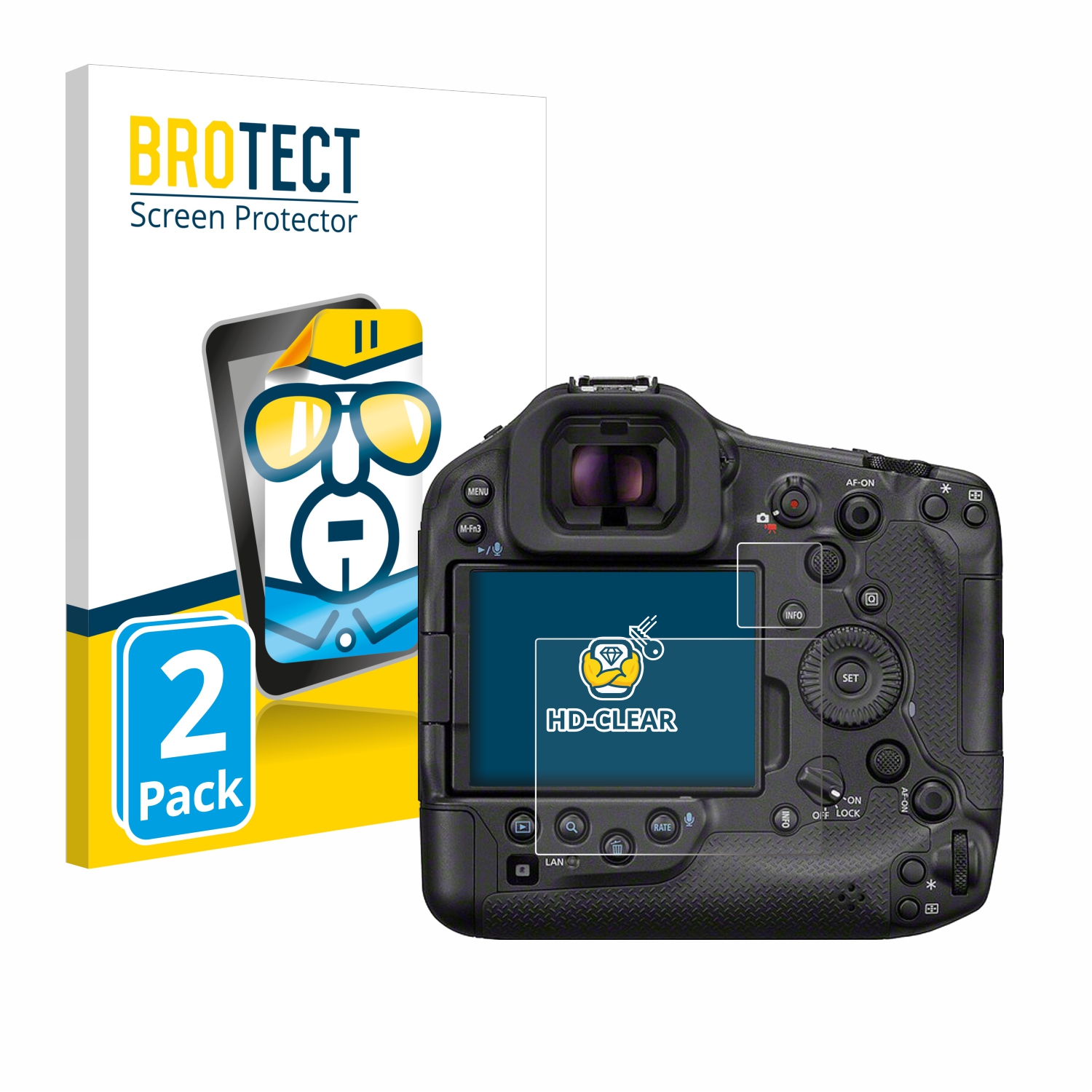 2x BROTECT Displayschutz-Folie pro Canon EOS R1
