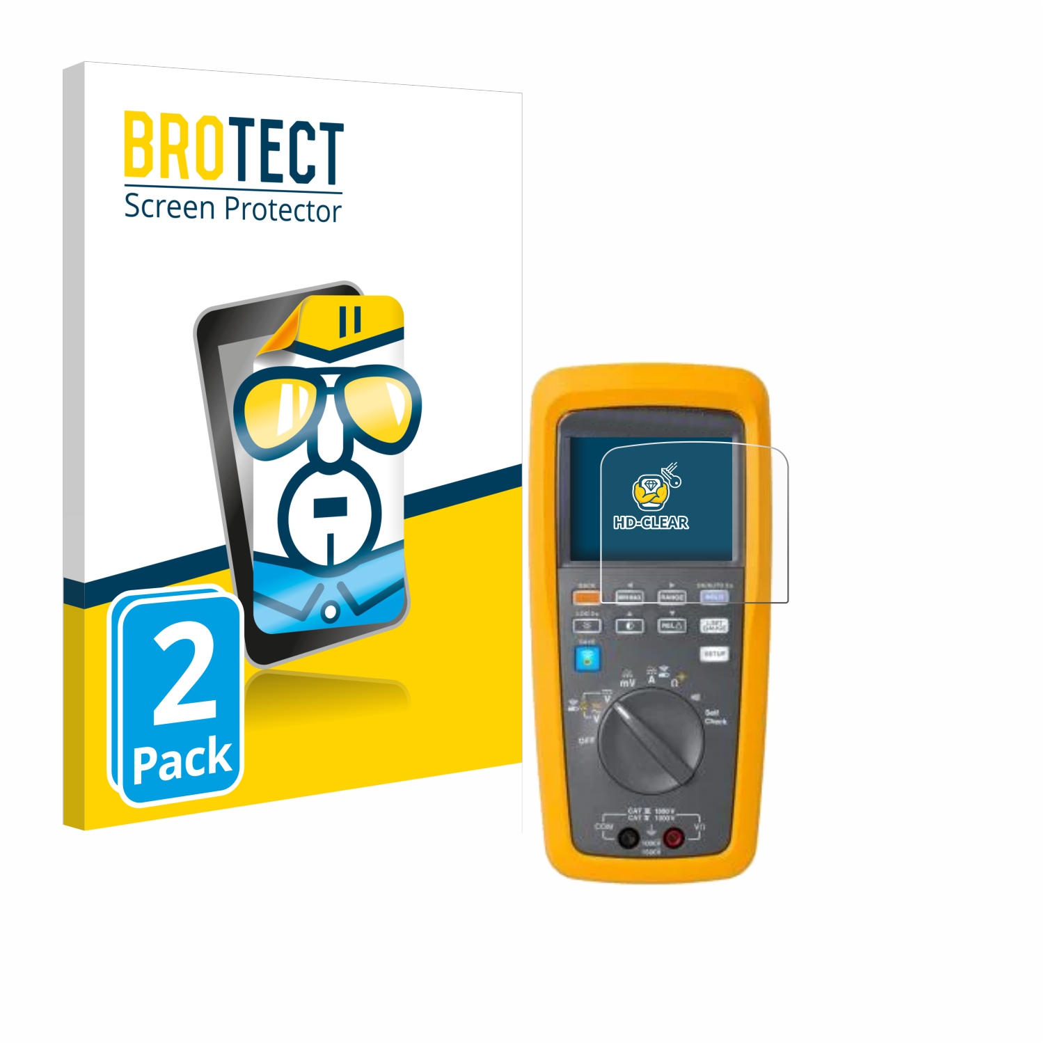 2x BROTECT Displayschutz-Folie pro Fluke Solar-Multimeter 283 FC