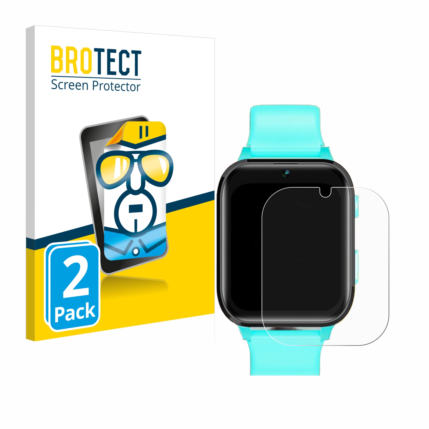 2x BROTECT Displayschutz-Folie pro Clleylise Kids Smartwatch 1.7