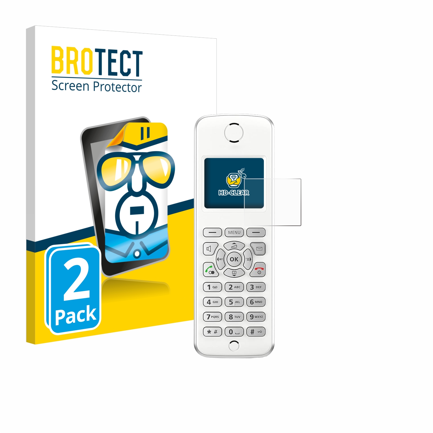 2x BROTECT Displayschutz-Folie pro AVM Fritz!Fon M2