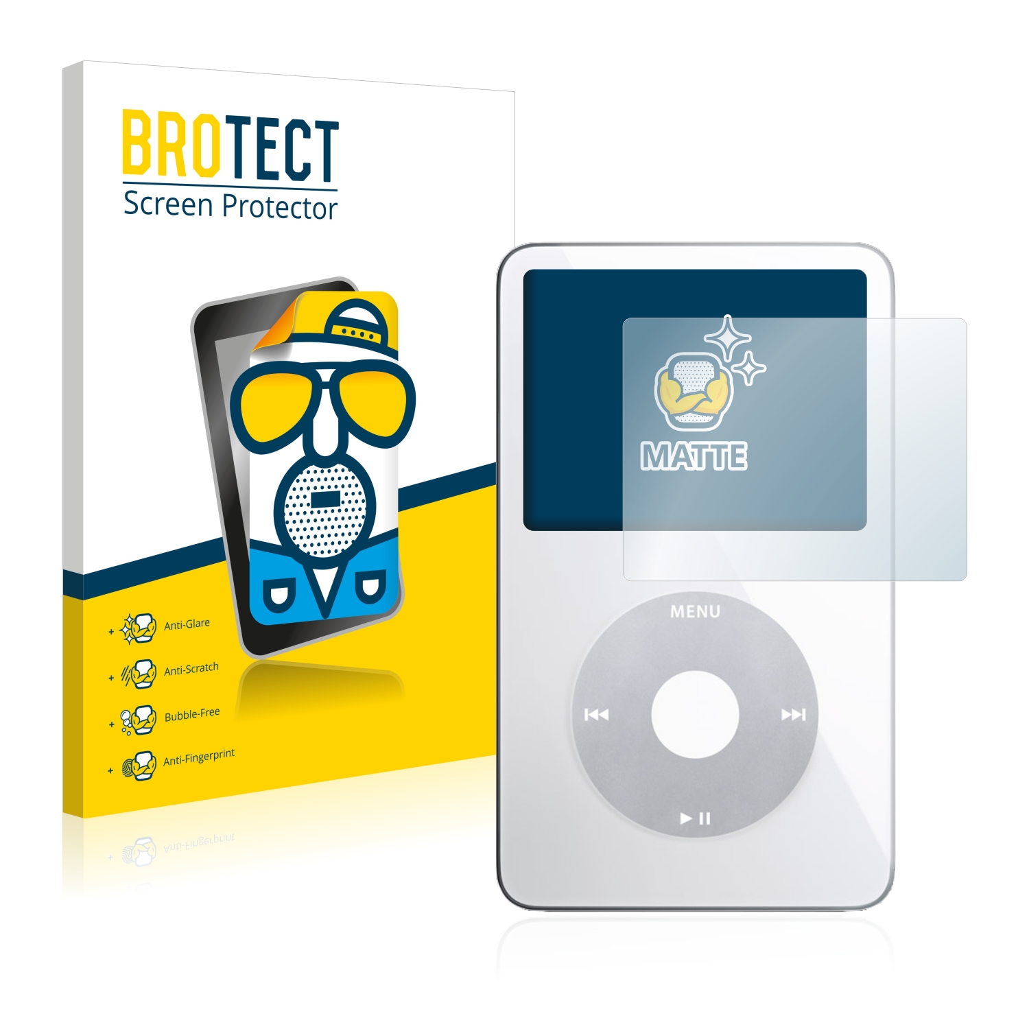 2x BROTECT Entspiegelungs-Folie pro Apple iPod classic video displej (5. Gen.)