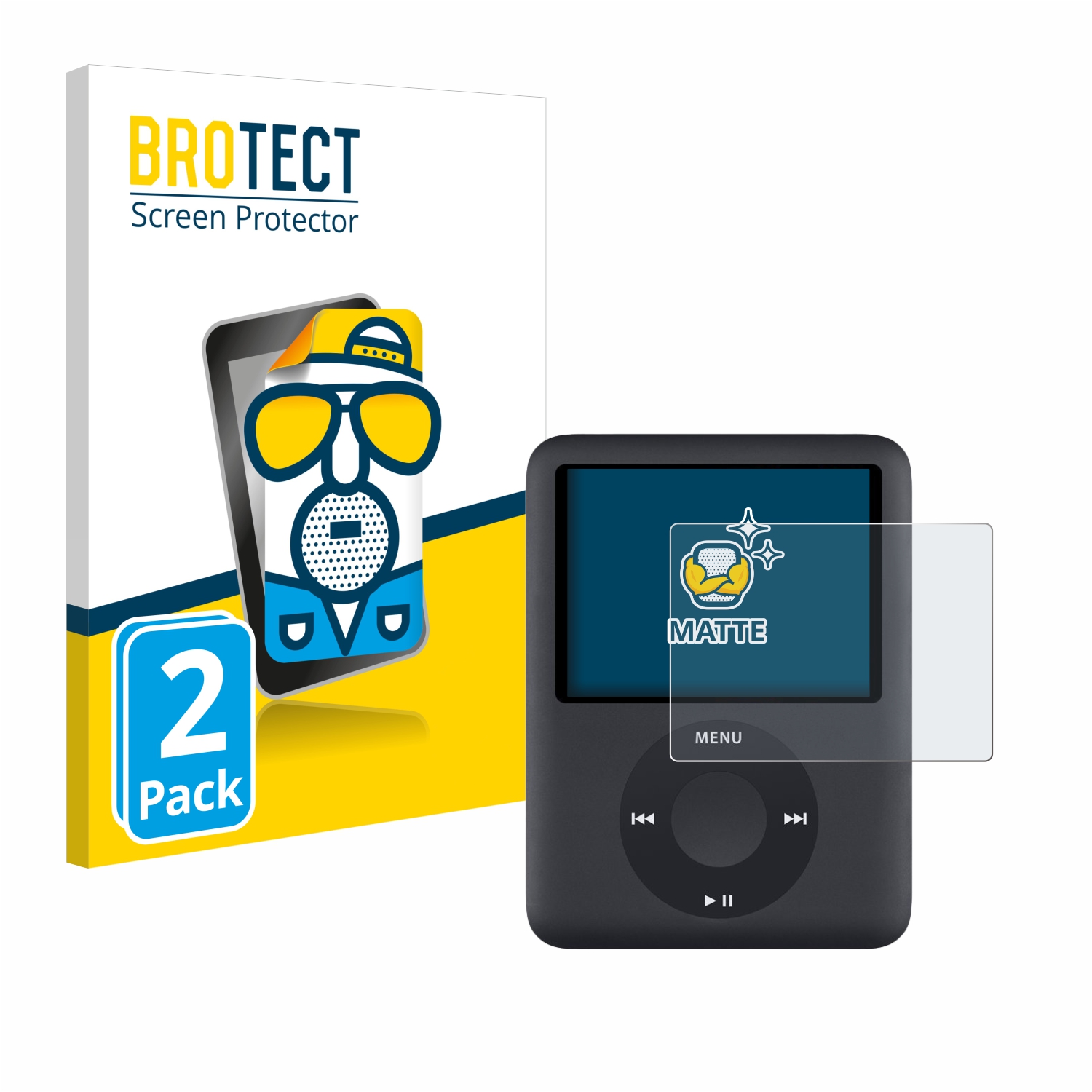 2x BROTECT Entspiegelungs-Folie pro Apple iPod nano (3. Gen.)
