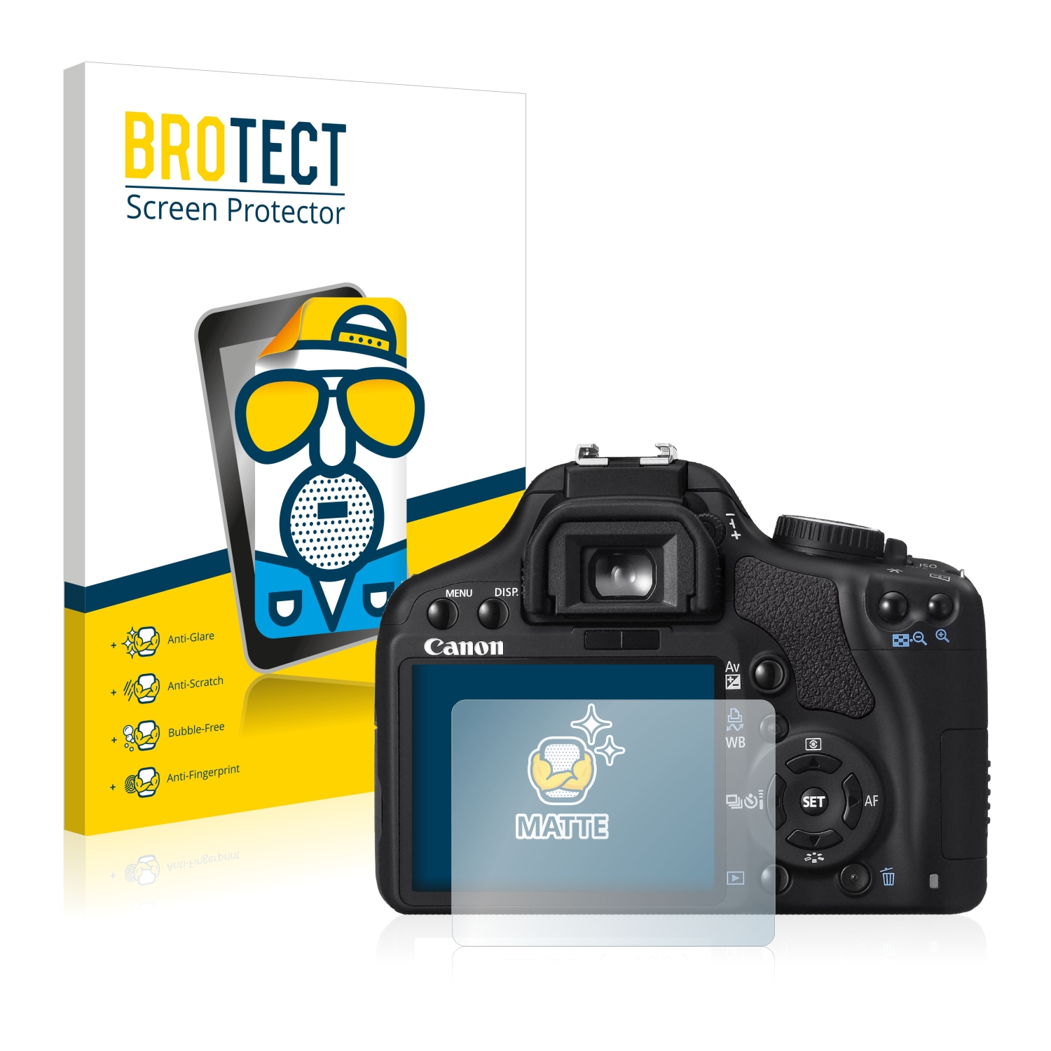 2x BROTECT Entspiegelungs-Folie pro Canon EOS 450D