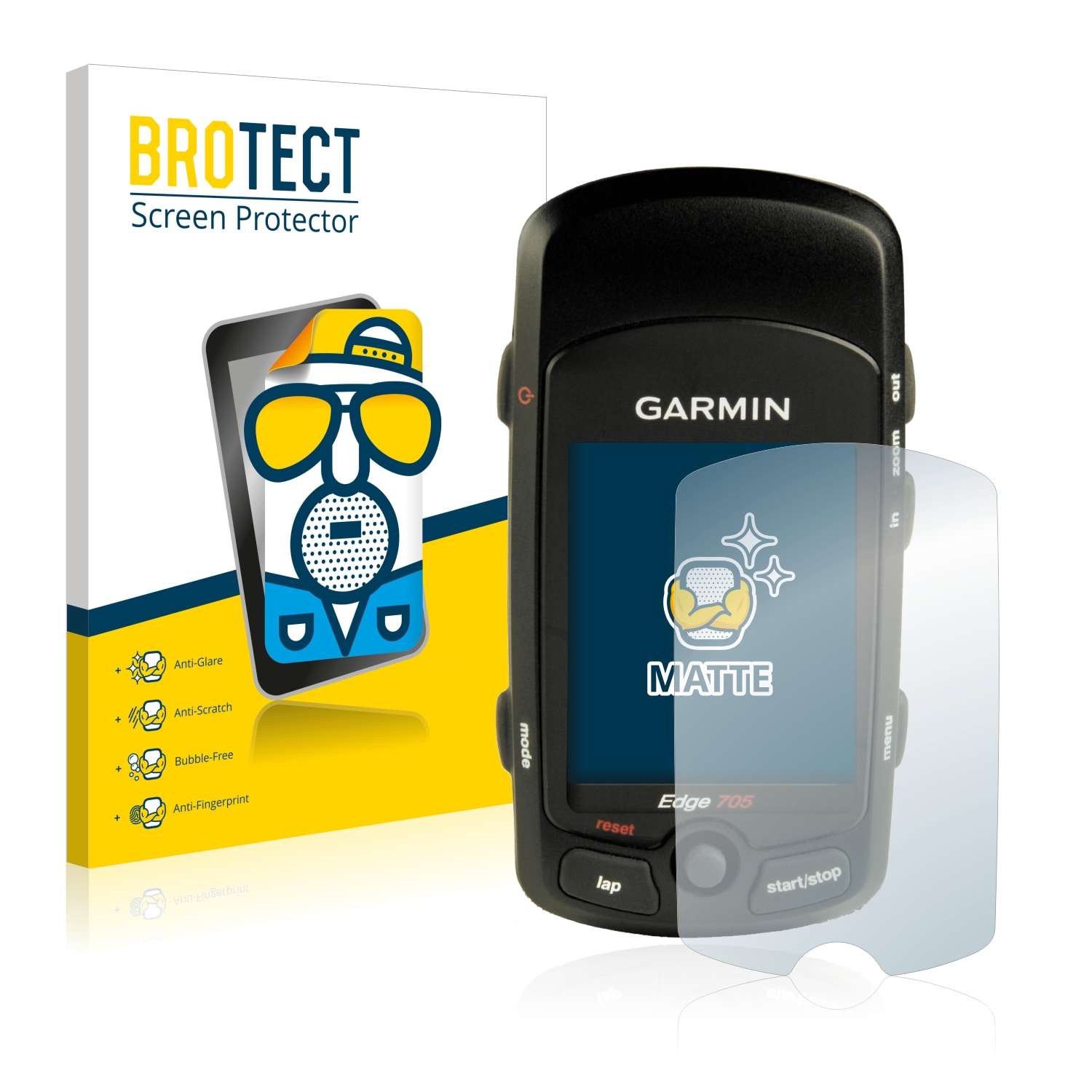 2x BROTECT Entspiegelungs-Folie pro Garmin Edge 705