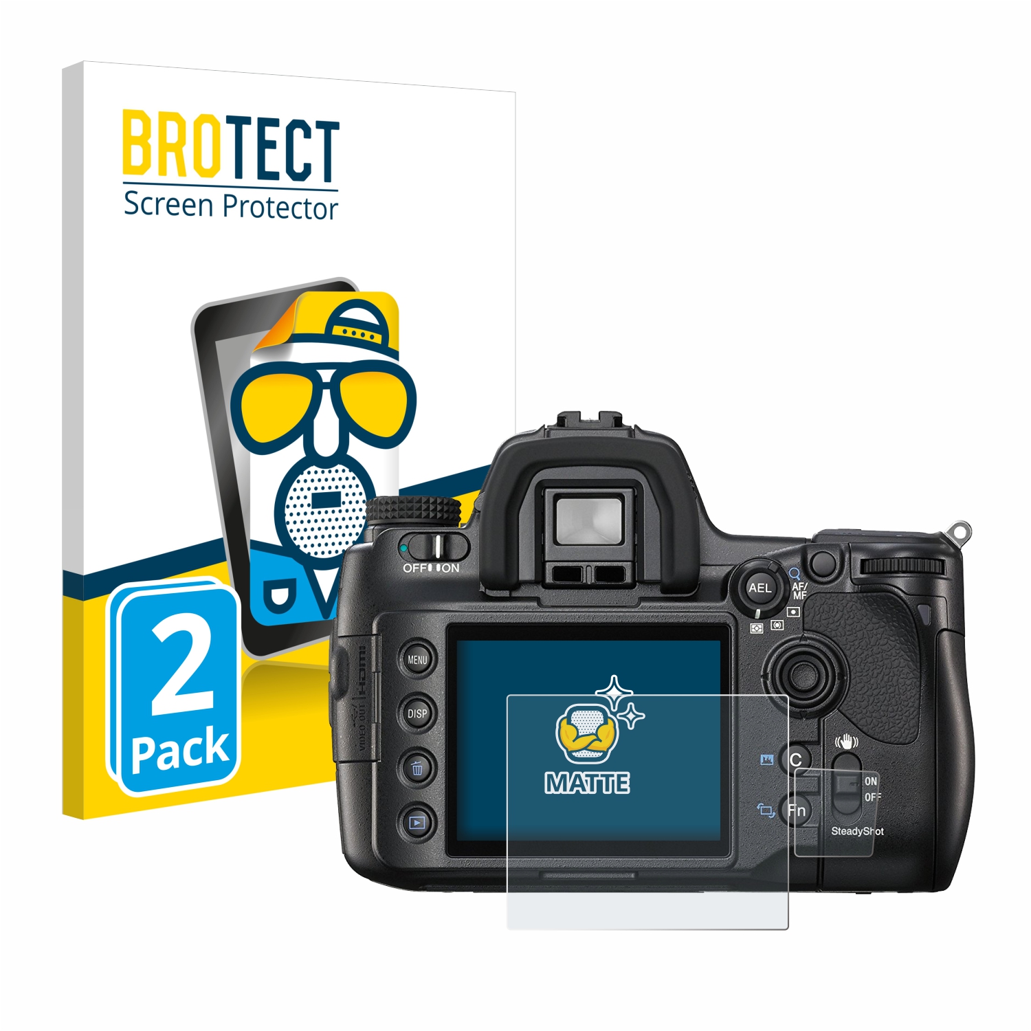 2x BROTECT Entspiegelungs-Folie pro Sony Alpha 900 (DSLR-A900)