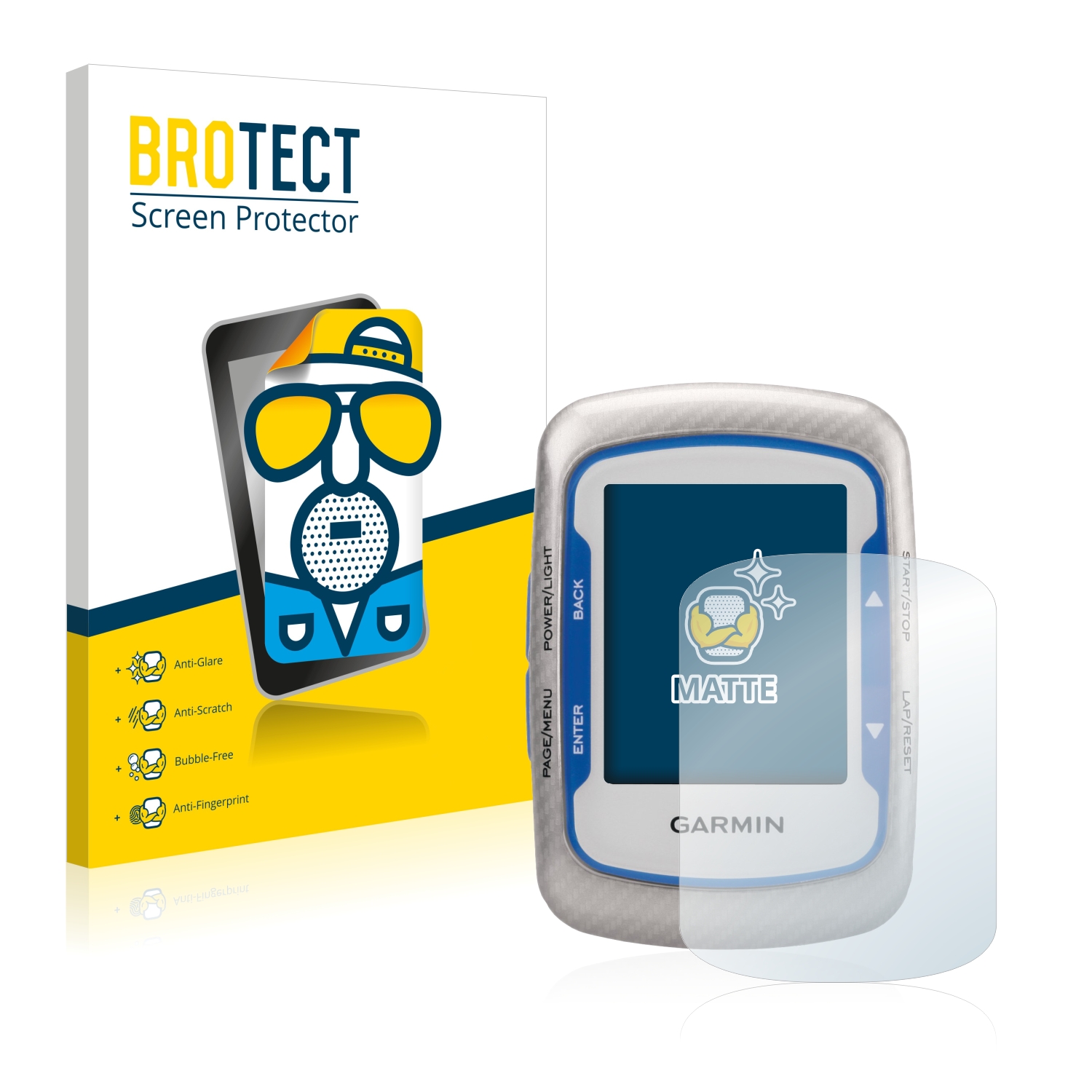 2x BROTECT Entspiegelungs-Folie pro Garmin Edge 500