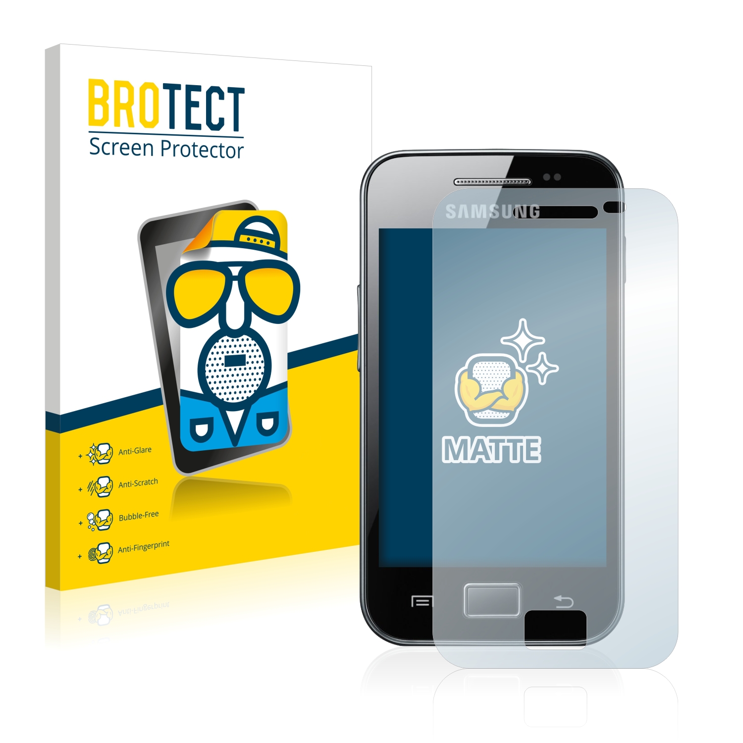 2x BROTECT Entspiegelungs-Folie pro Samsung Galaxy Ace S5830