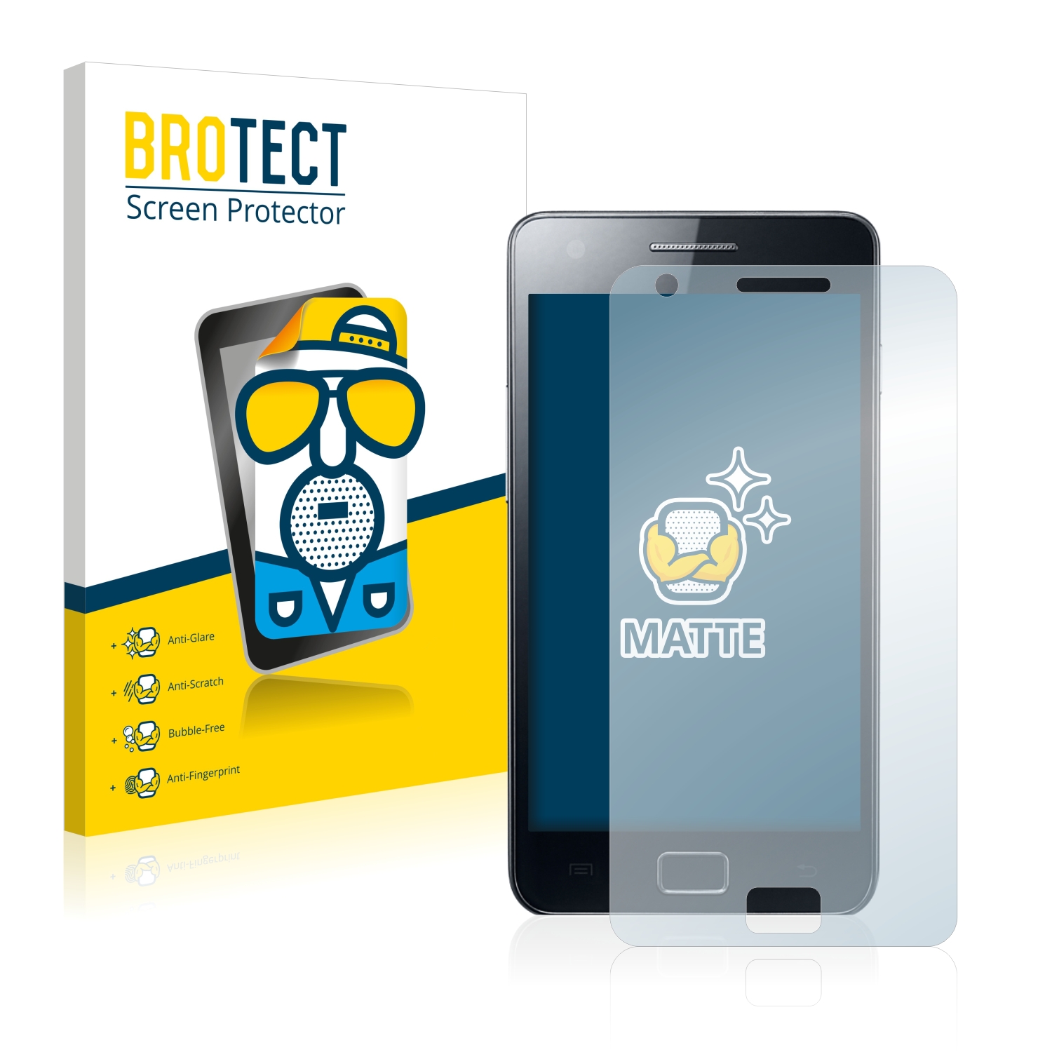 2x BROTECT Entspiegelungs-Folie pro Samsung GT-i9100