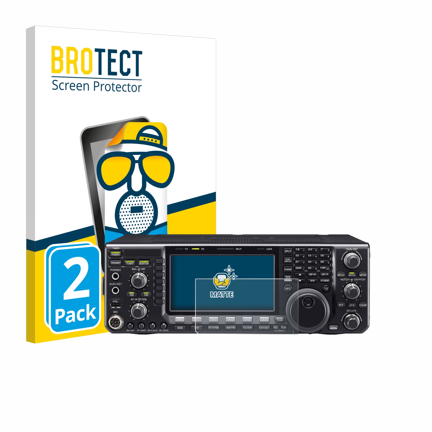 2x BROTECT Entspiegelungs-Folie pro Icom IC-7600