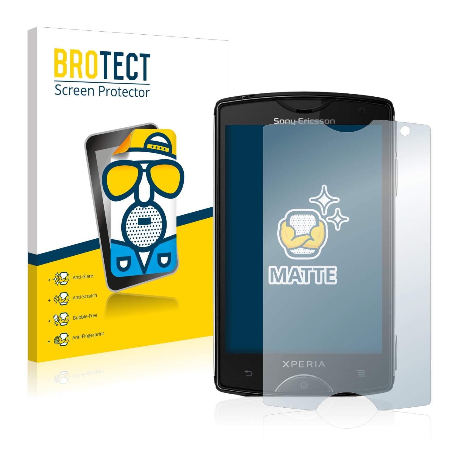 2x BROTECT Entspiegelungs-Folie pro Sony Ericsson Xperia Mini ST15i