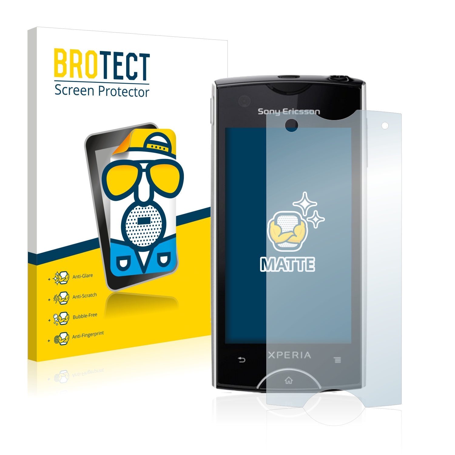 2x BROTECT Entspiegelungs-Folie pro Sony Ericsson Xperia Ray ST18i