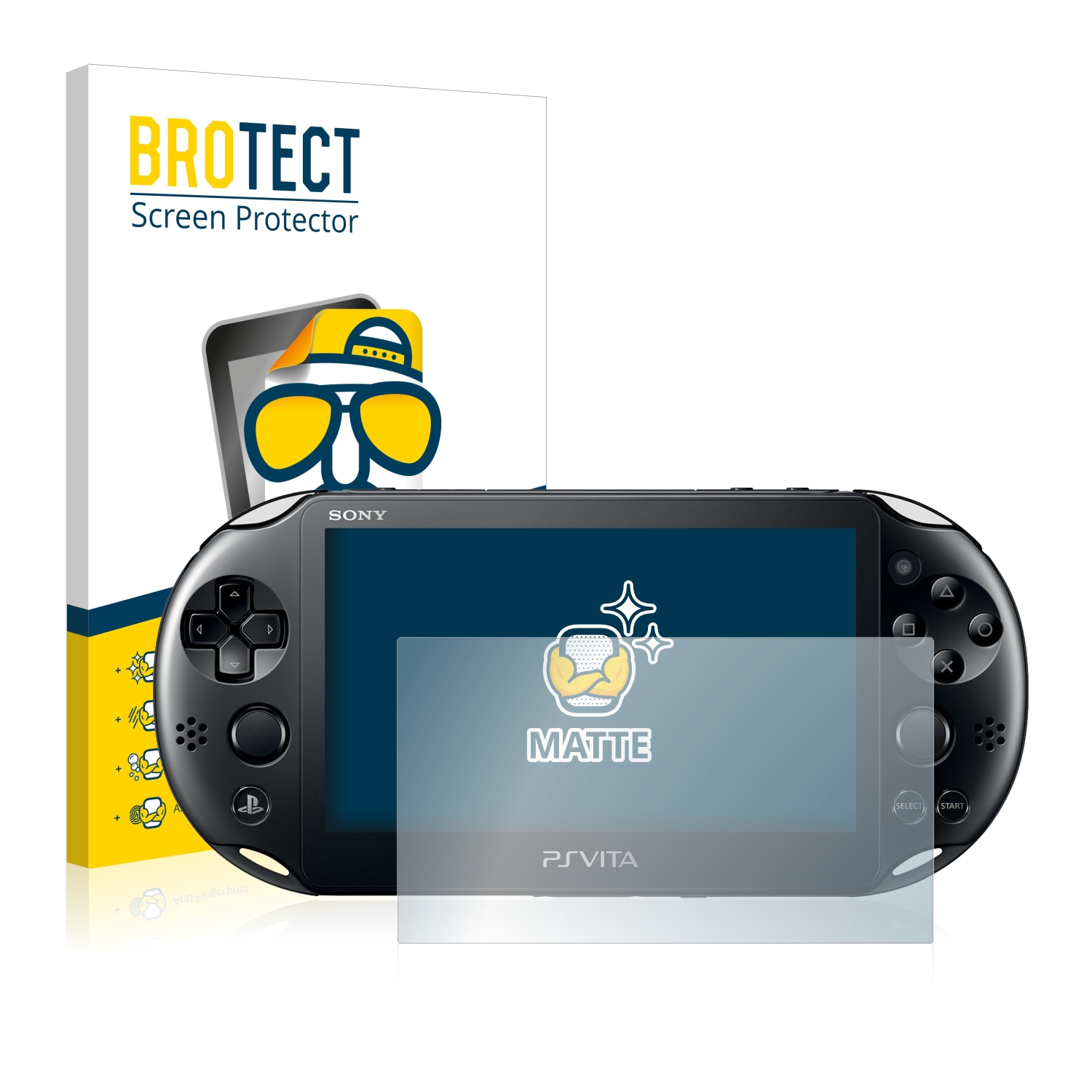 2x BROTECT Entspiegelungs-Folie pro Sony Playstation Vita