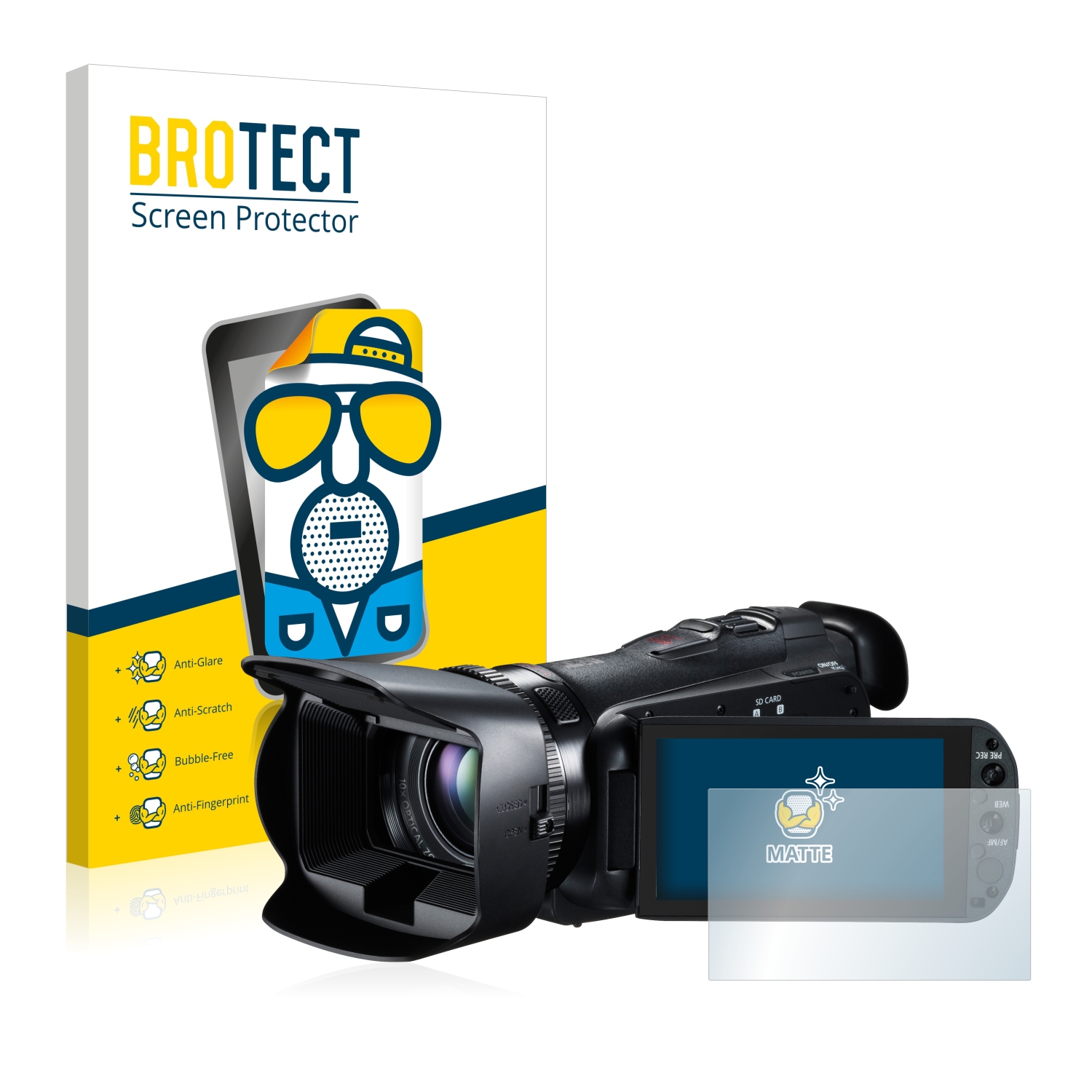 2x BROTECT Entspiegelungs-Folie pro Canon Legria HF G10
