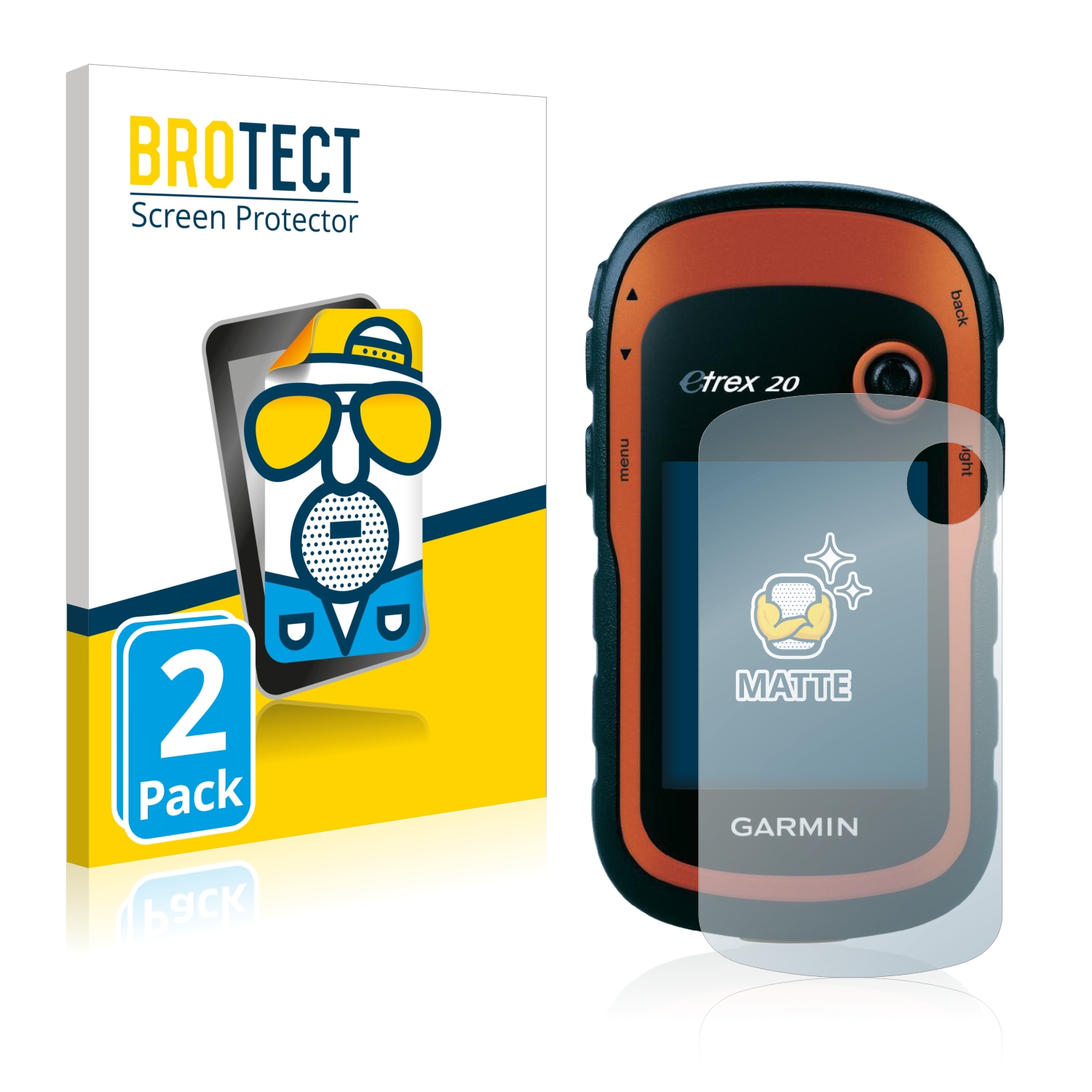 2x BROTECT Entspiegelungs-Folie pro Garmin eTrex 20