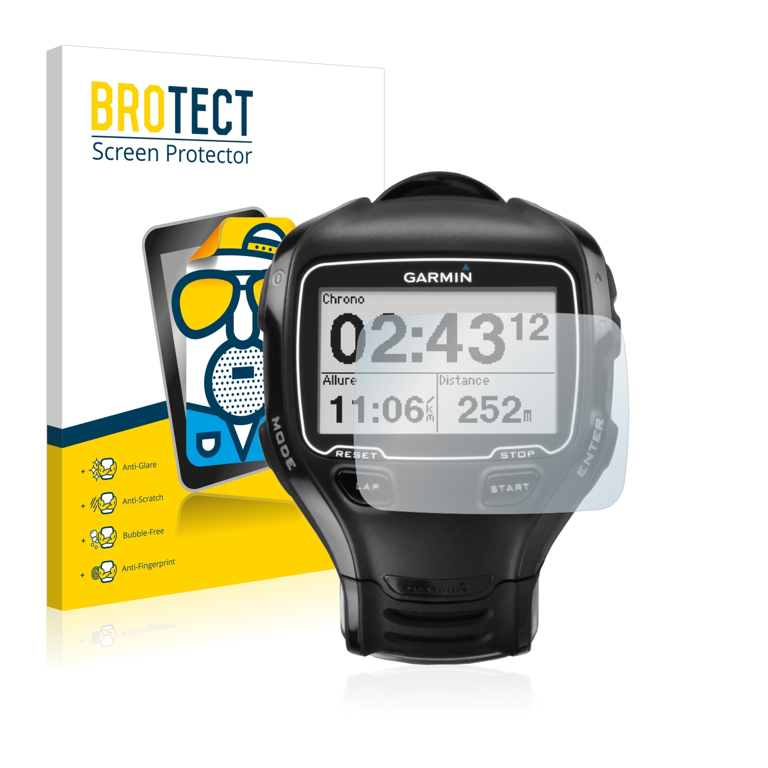 2x BROTECT Entspiegelungs-Folie pro Garmin Forerunner 910XT