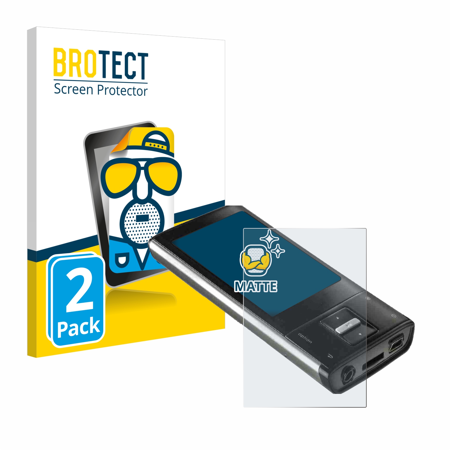 2x BROTECT Entspiegelungs-Folie pro Intenso Video Shooter 2,4