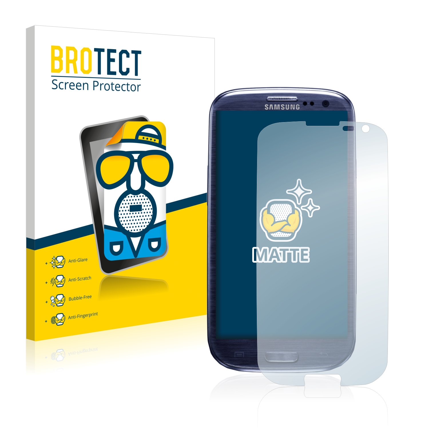 2x BROTECT Entspiegelungs-Folie pro Samsung Galaxy S3 I9300