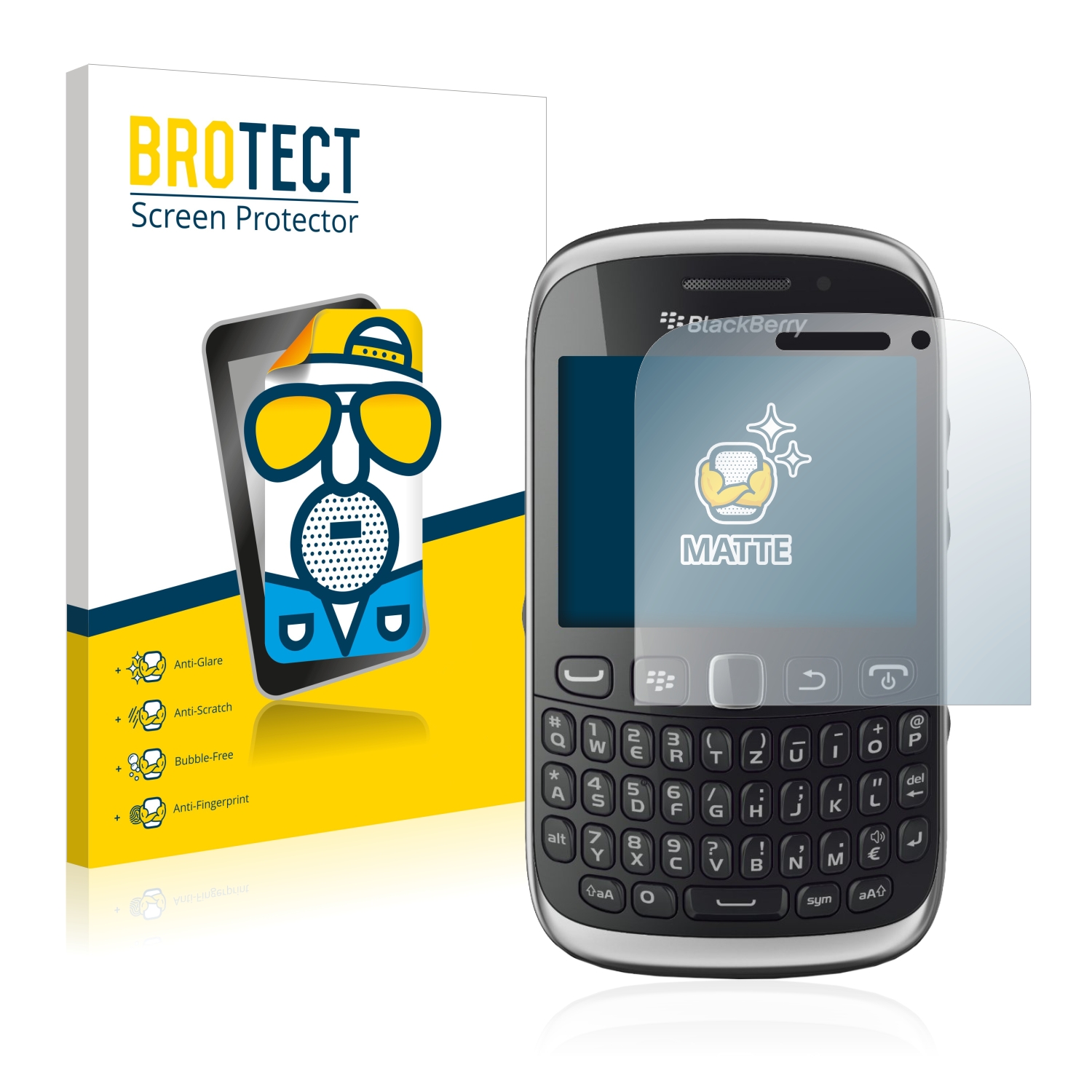 2x BROTECT Entspiegelungs-Folie pro RIM BlackBerry Curve 9320