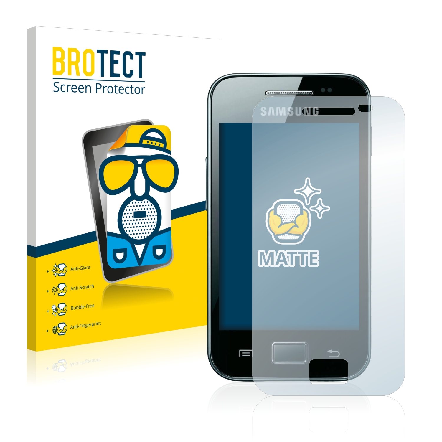 2x BROTECT Entspiegelungs-Folie pro Samsung Galaxy Ace S5830i
