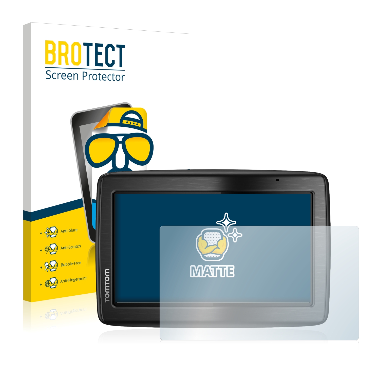 2x BROTECT Entspiegelungs-Folie pro TomTom Via 135 M Europe Traffic