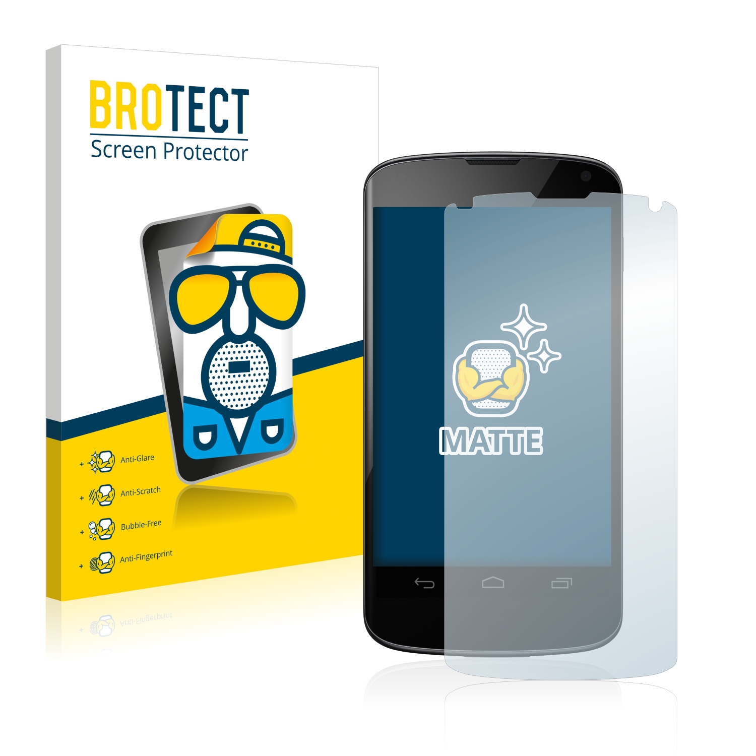 2x BROTECT Entspiegelungs-Folie pro Google Nexus 4