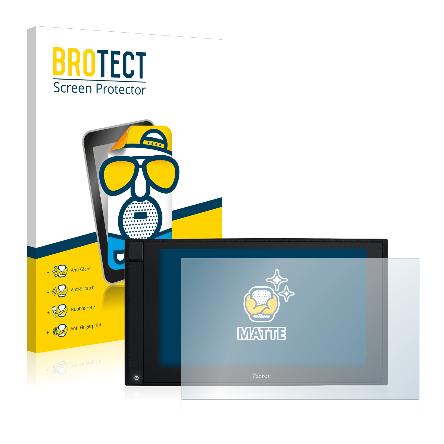 2x BROTECT Entspiegelungs-Folie pro Parrot Asteroid Smart