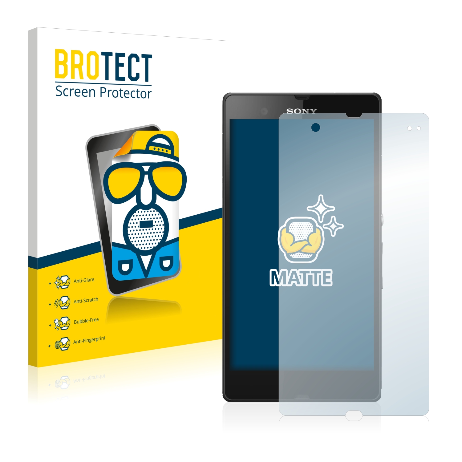 2x BROTECT Entspiegelungs-Folie pro Sony Xperia Z C6602 C6603