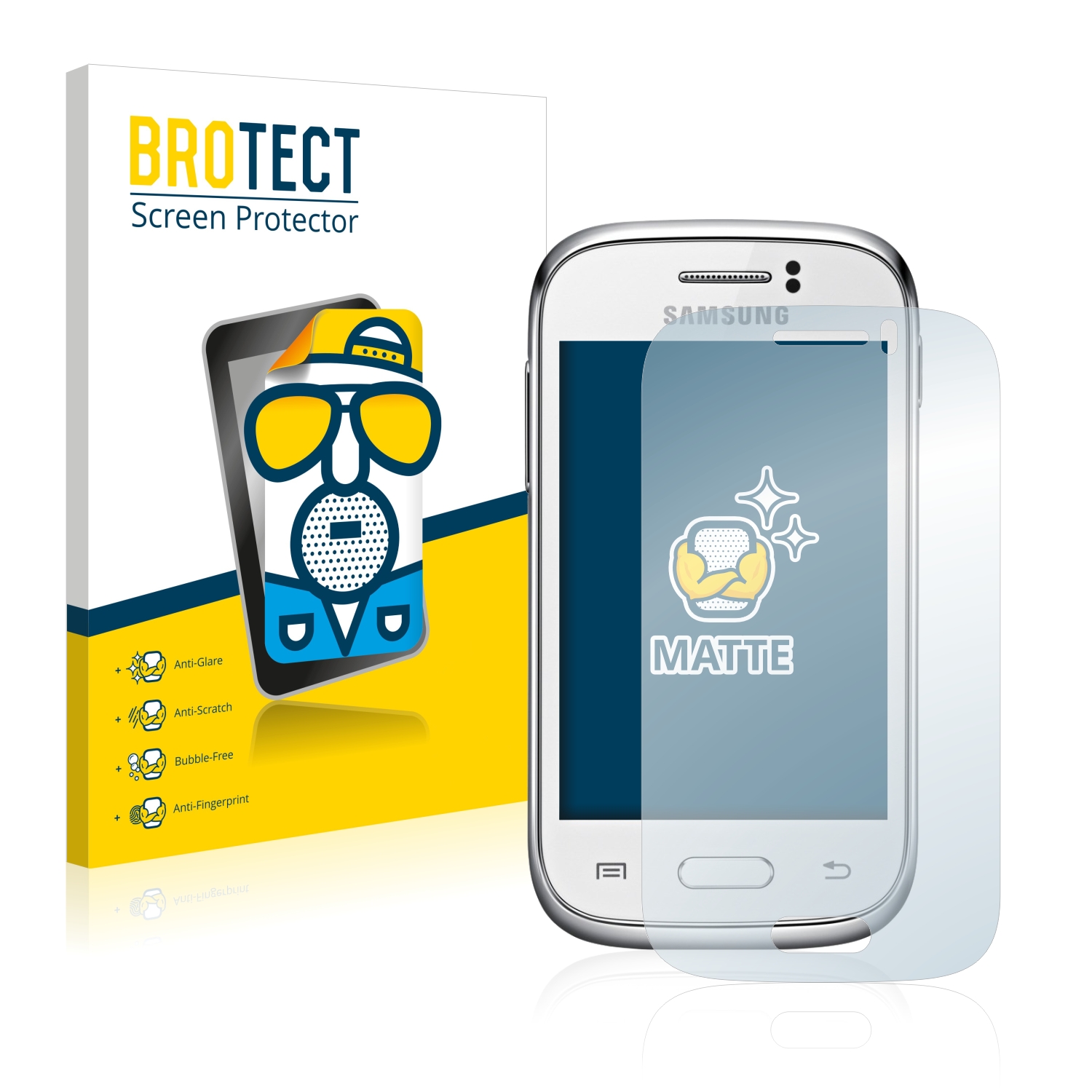 2x BROTECT Entspiegelungs-Folie pro Samsung Galaxy Young S6310