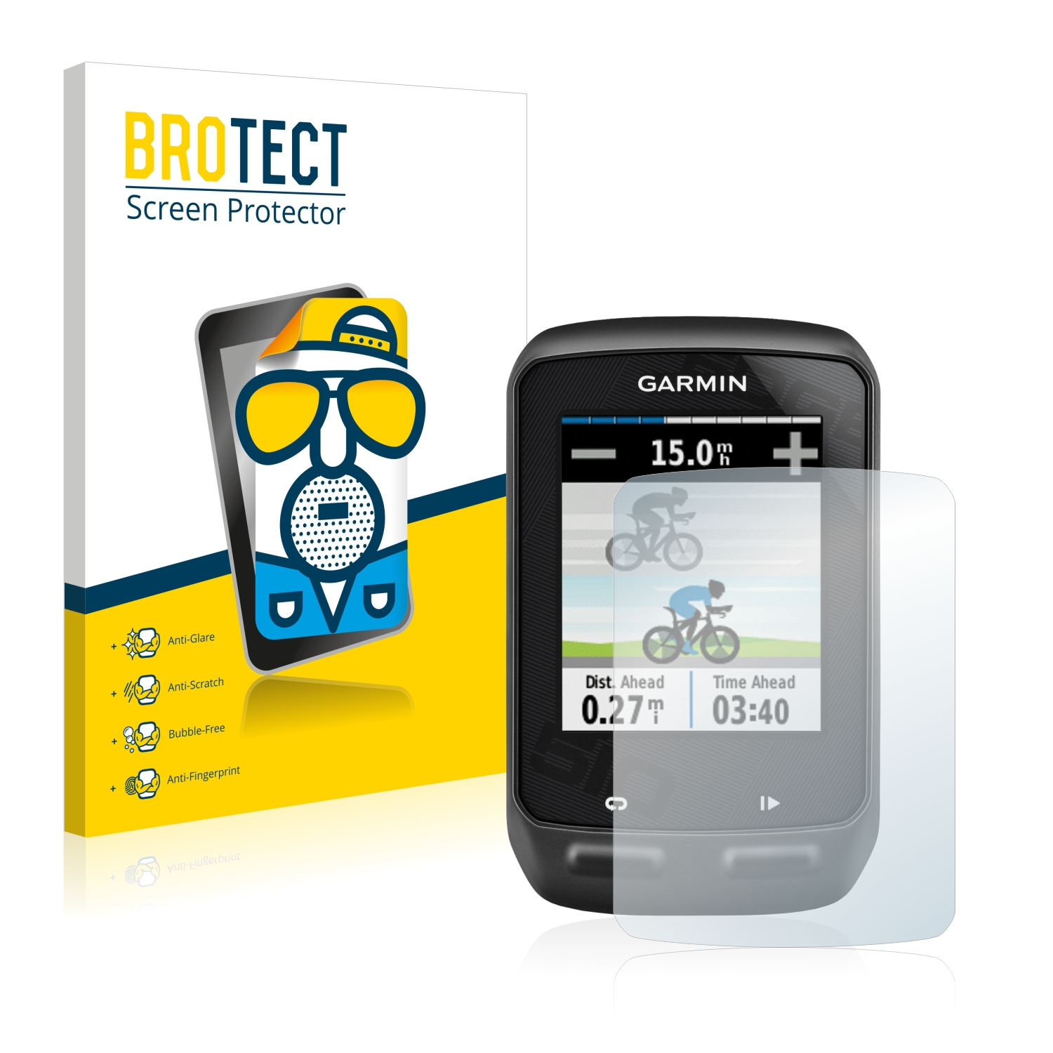 2x BROTECT Entspiegelungs-Folie pro Garmin Edge 510