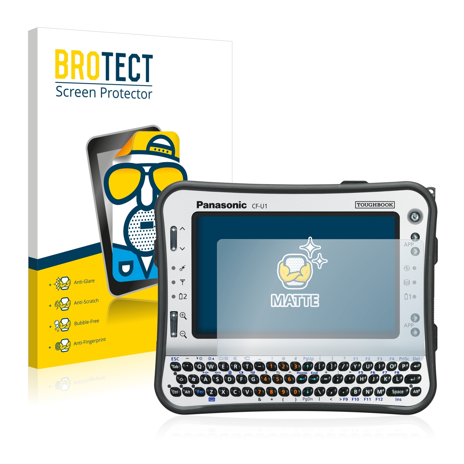 2x BROTECT Entspiegelungs-Folie pro Panasonic Toughbook CF-U1