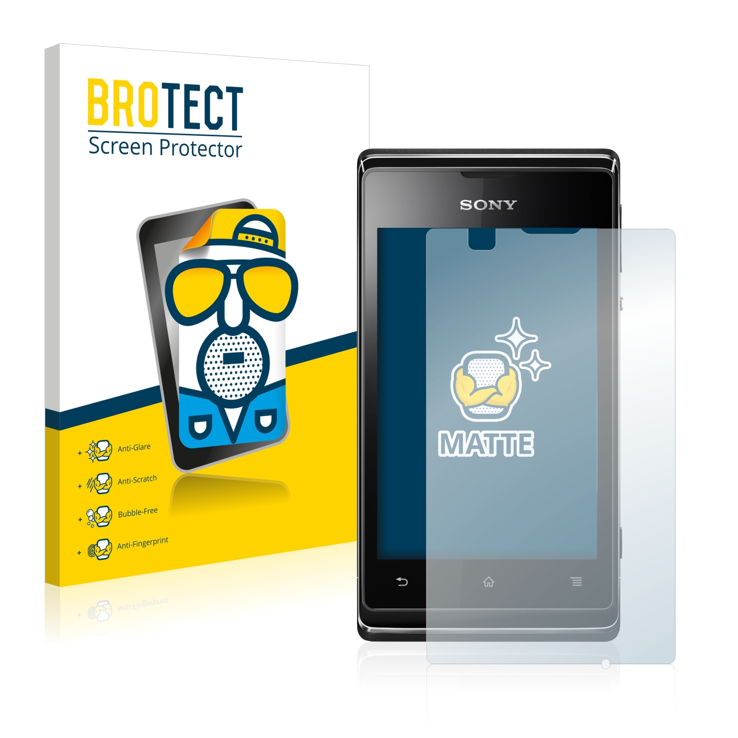 2x BROTECT Entspiegelungs-Folie pro Sony Xperia E C1505
