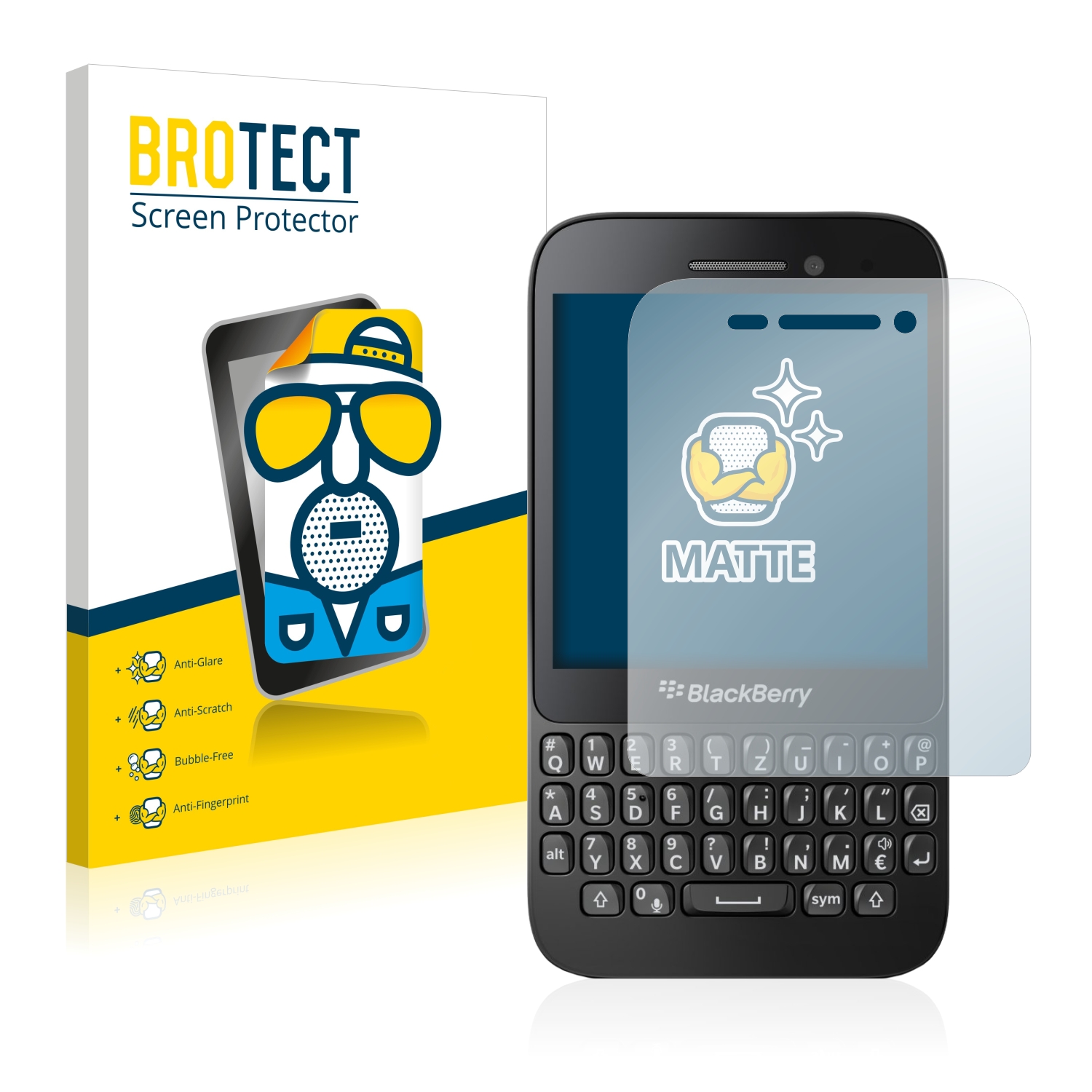 2x BROTECT Entspiegelungs-Folie pro BlackBerry Q5