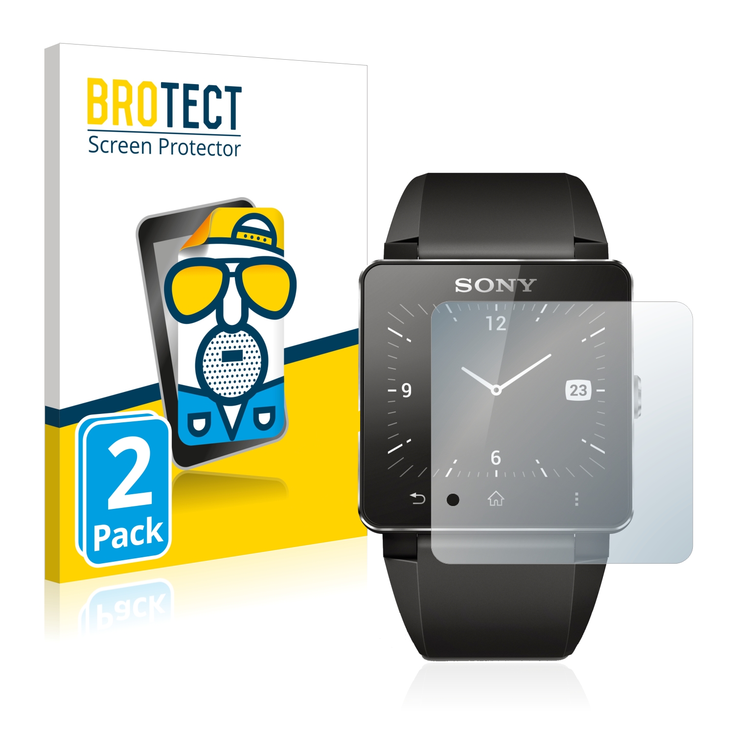 2x BROTECT Entspiegelungs-Folie pro Sony Smartwatch 2