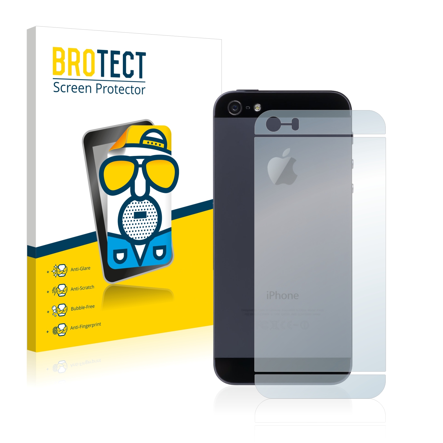 2x BROTECT Entspiegelungs-Folie pro Apple iPhone 5S zadní strana (celá plocha)