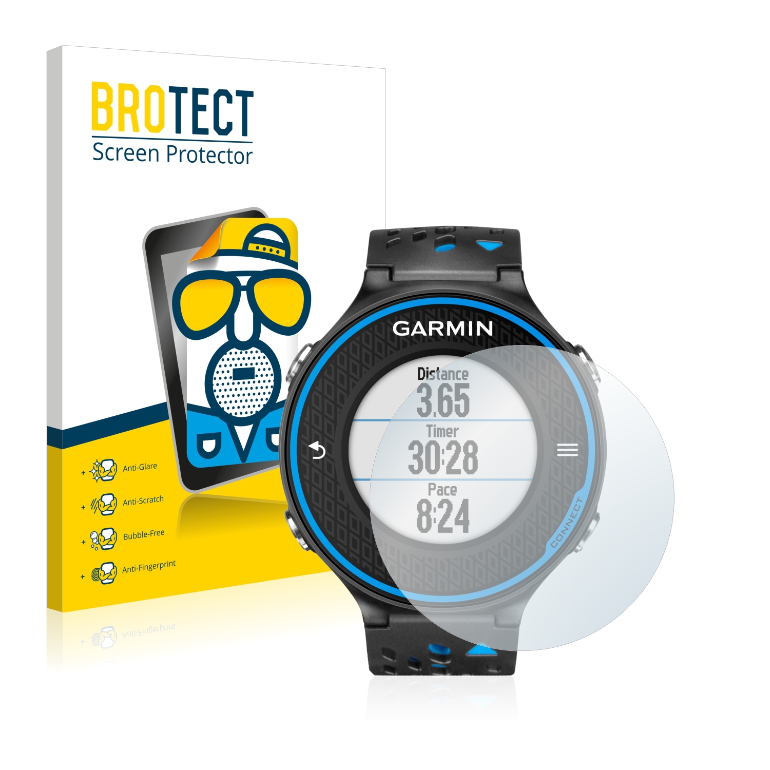 2x BROTECT Entspiegelungs-Folie pro Garmin Forerunner 620