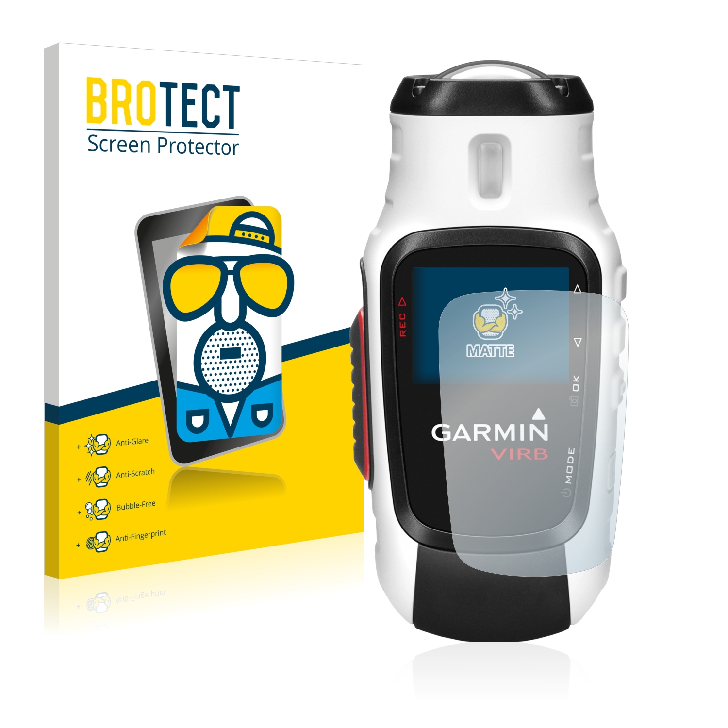 2x BROTECT Entspiegelungs-Folie pro Garmin Virb Elite