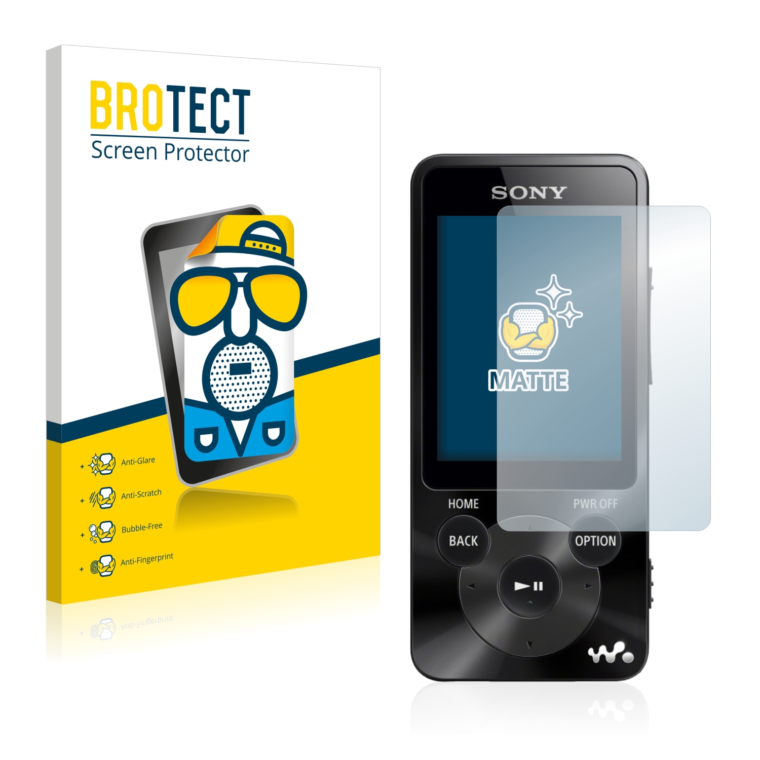 2x BROTECT Entspiegelungs-Folie pro Sony Walkman NWZ-E585