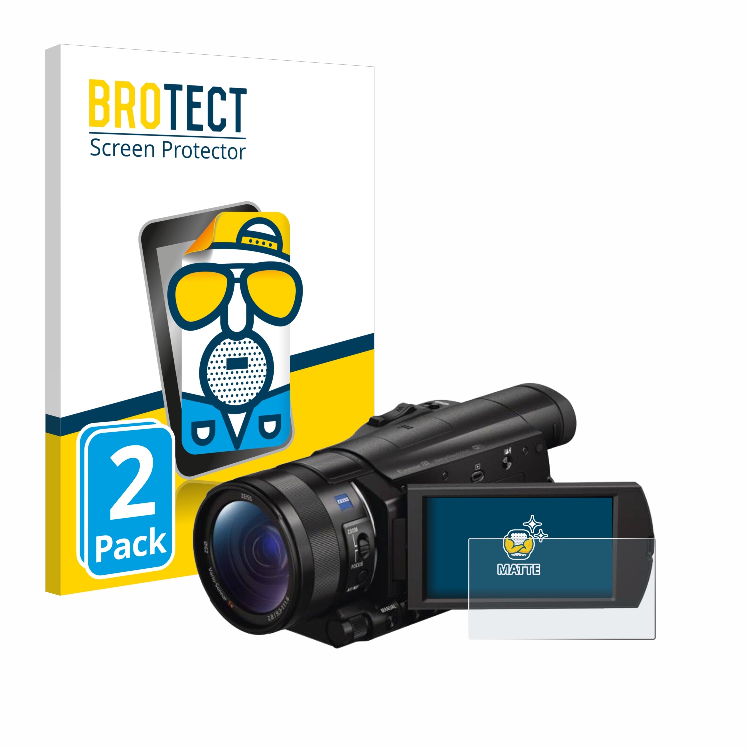 2x BROTECT Entspiegelungs-Folie pro Sony FDR-AX100E