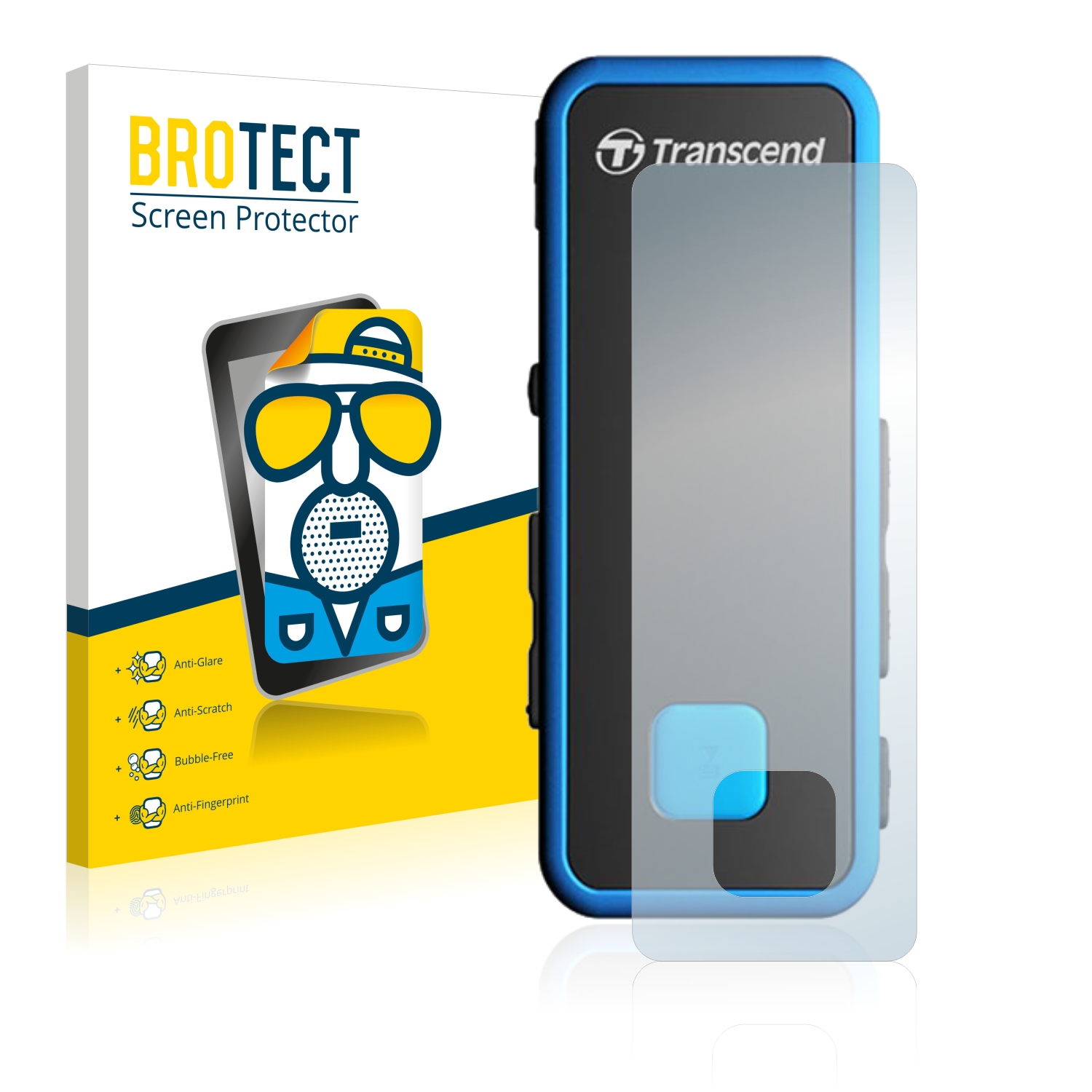 2x BROTECT Entspiegelungs-Folie pro Transcend MP350