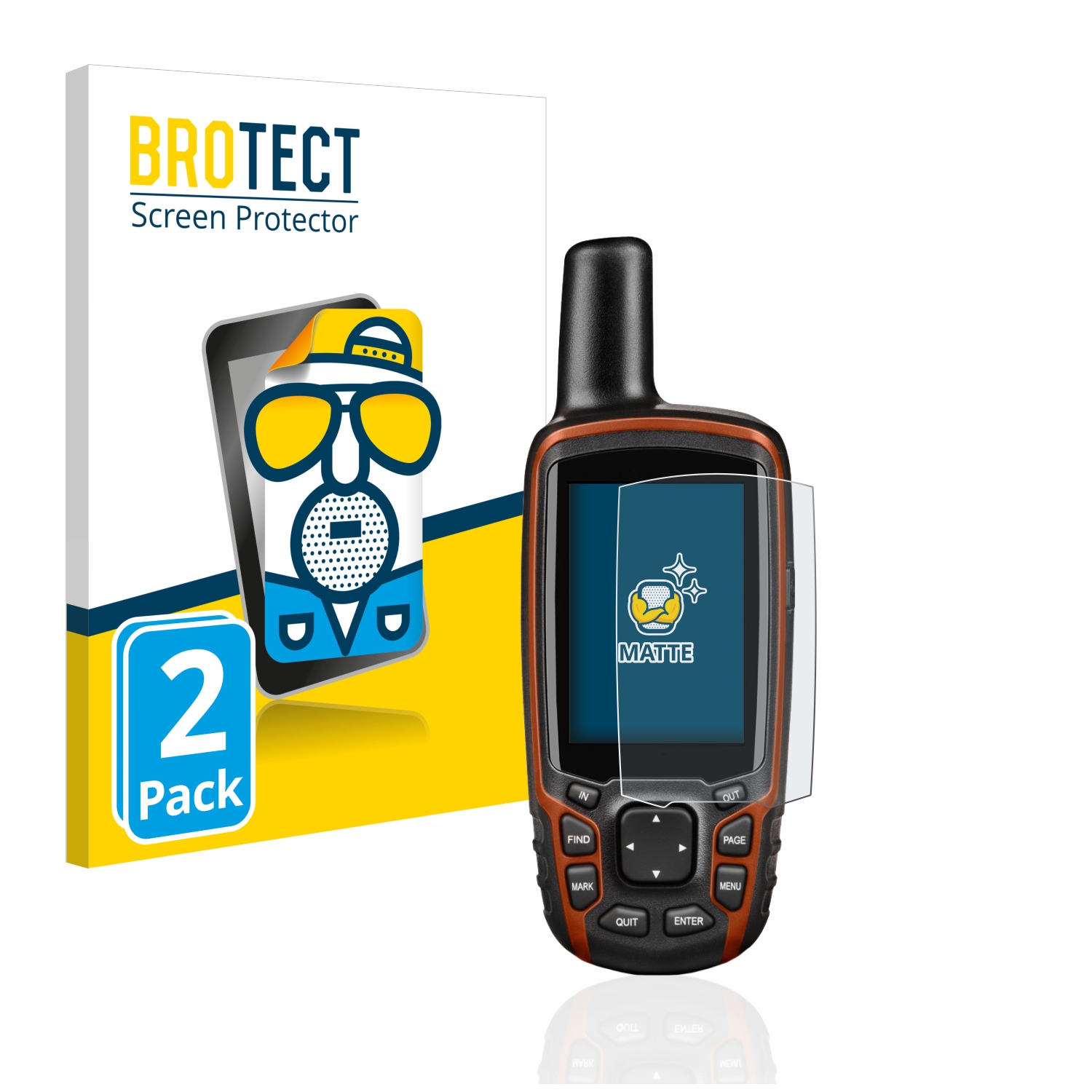 2x BROTECT Entspiegelungs-Folie pro Garmin GPSMAP 64s