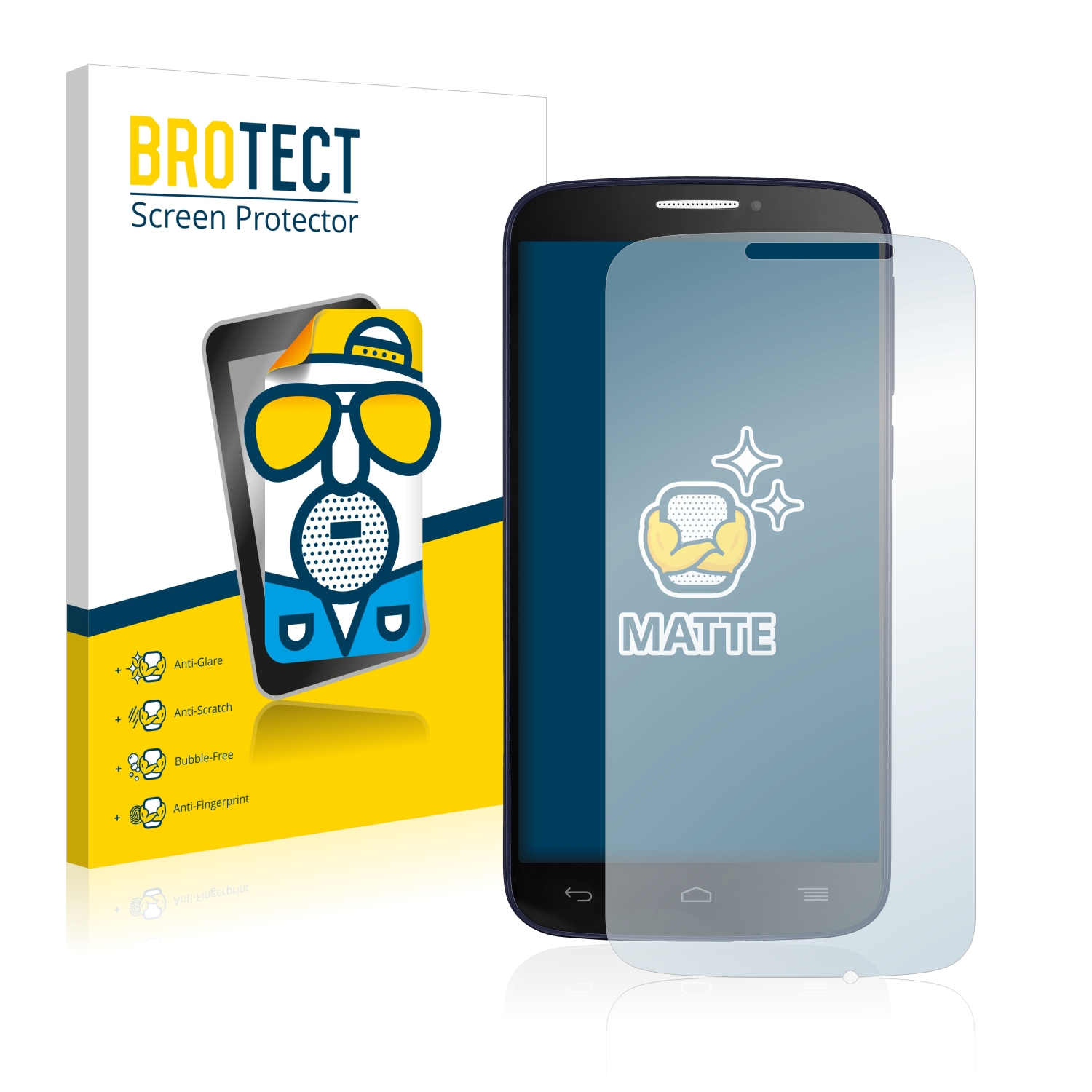 2x BROTECT Entspiegelungs-Folie pro Alcatel One Touch Pop C7 7040E