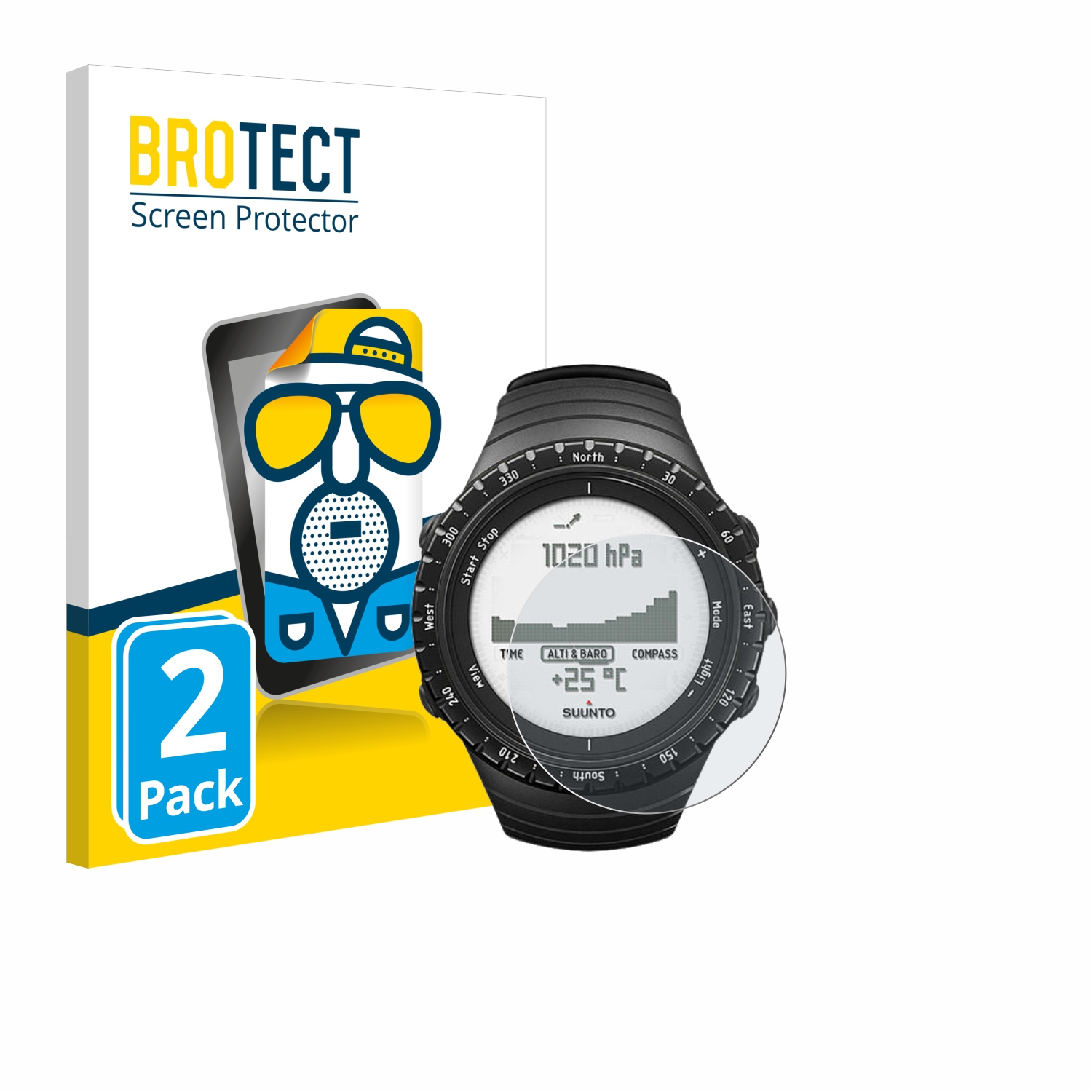 2x BROTECT Entspiegelungs-Folie pro Suunto Core Regular Black
