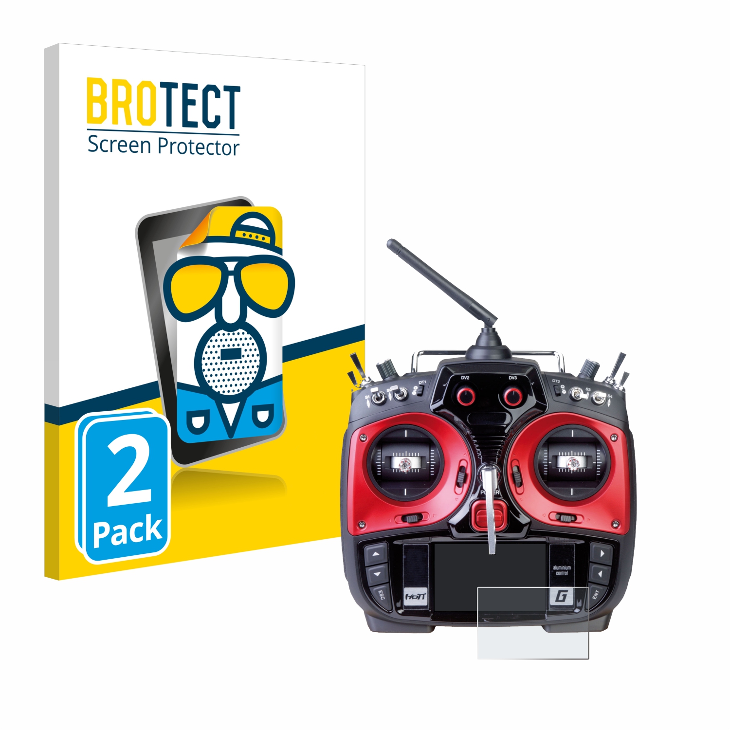 2x BROTECT Entspiegelungs-Folie pro Graupner MZ-24