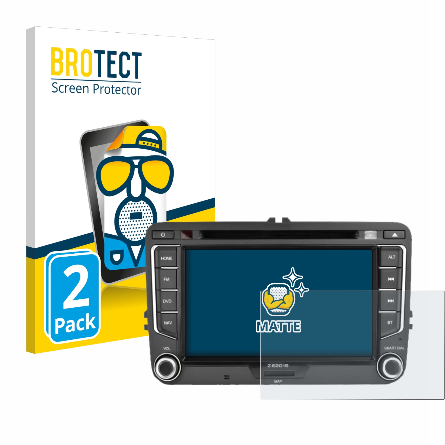 2x BROTECT Entspiegelungs-Folie pro Zenec E>Go 7