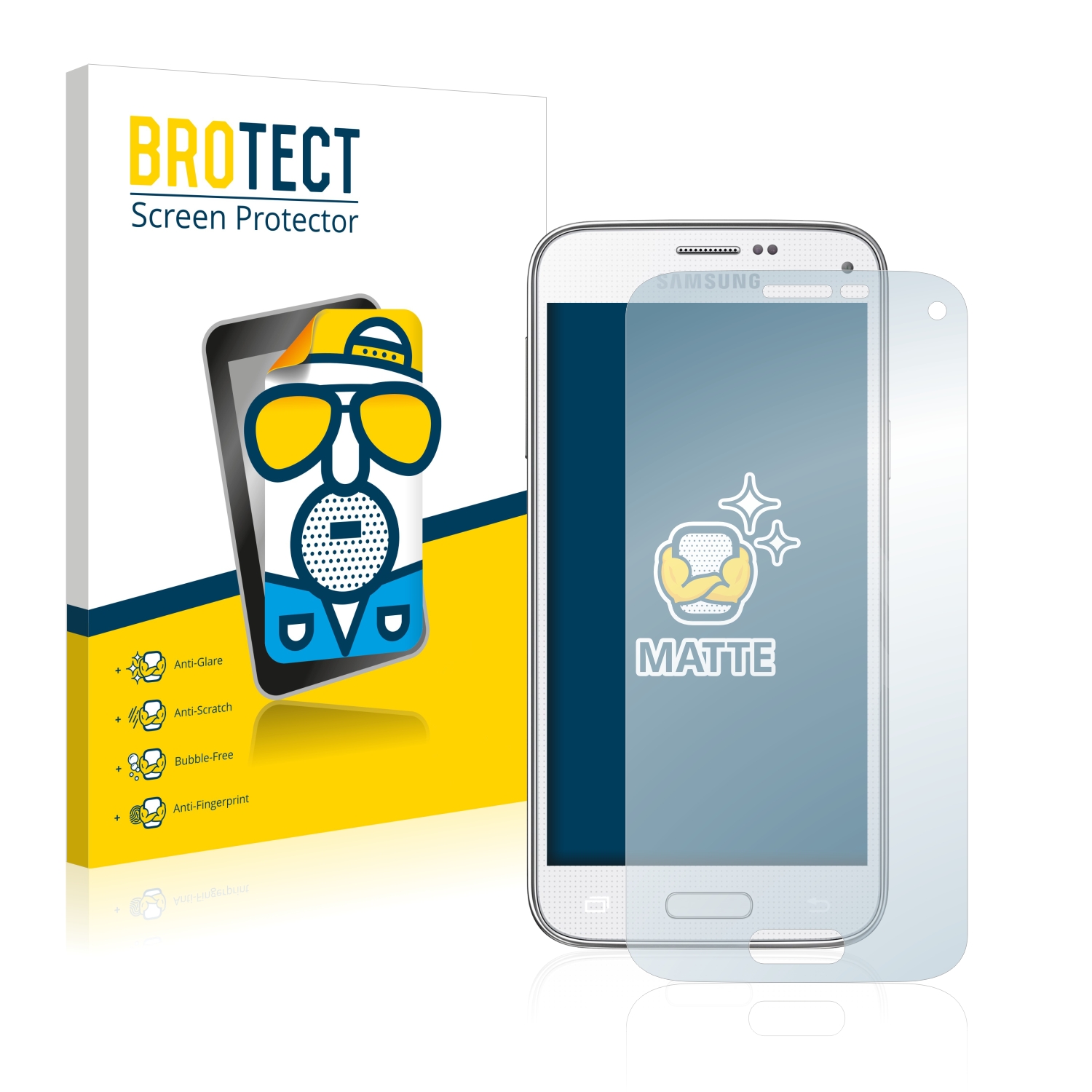2x BROTECT Entspiegelungs-Folie pro Samsung Galaxy S5 Mini SM-G800