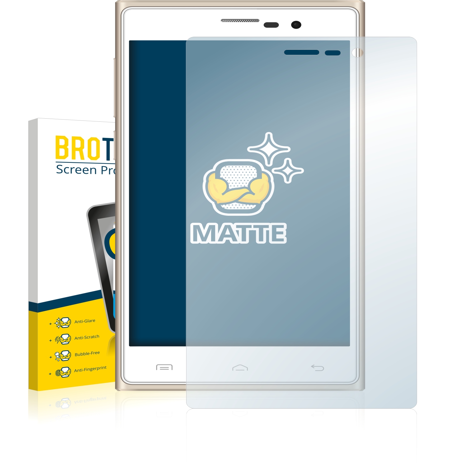 2x BROTECT Entspiegelungs-Folie pro Doogee Turbo 2 DG900