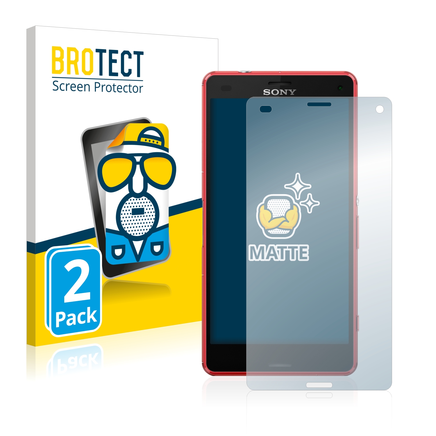 2x BROTECT Entspiegelungs-Folie pro Sony Xperia Z3 Compact D5803