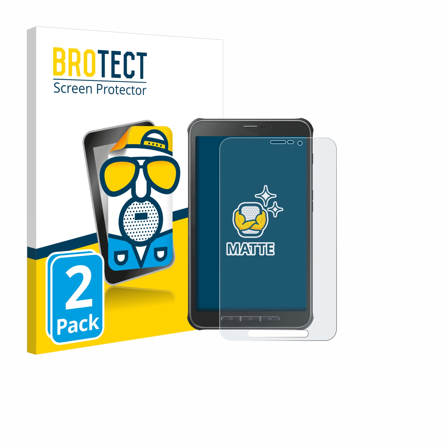 2x BROTECT Entspiegelungs-Folie pro Samsung Galaxy Tab Active SM-T365